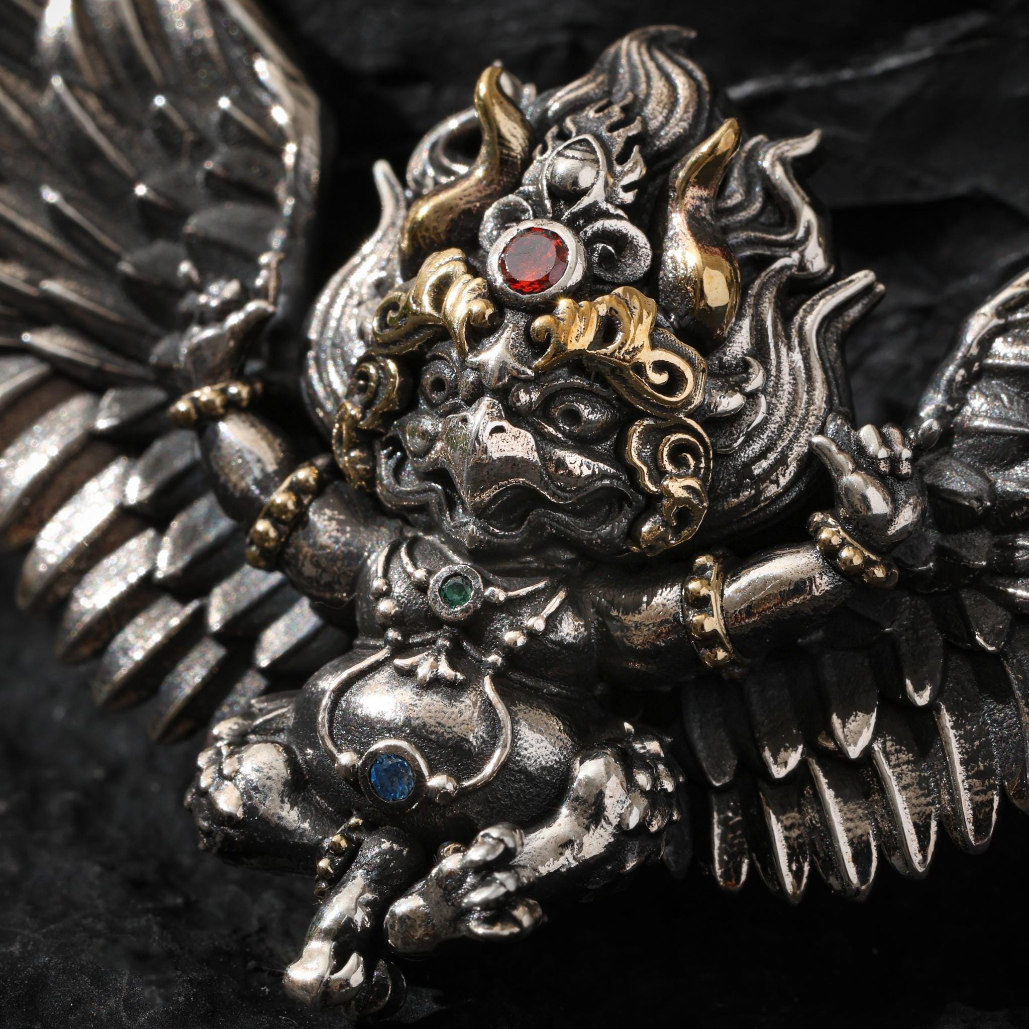 Tibetan Garuda Amulet Necklace