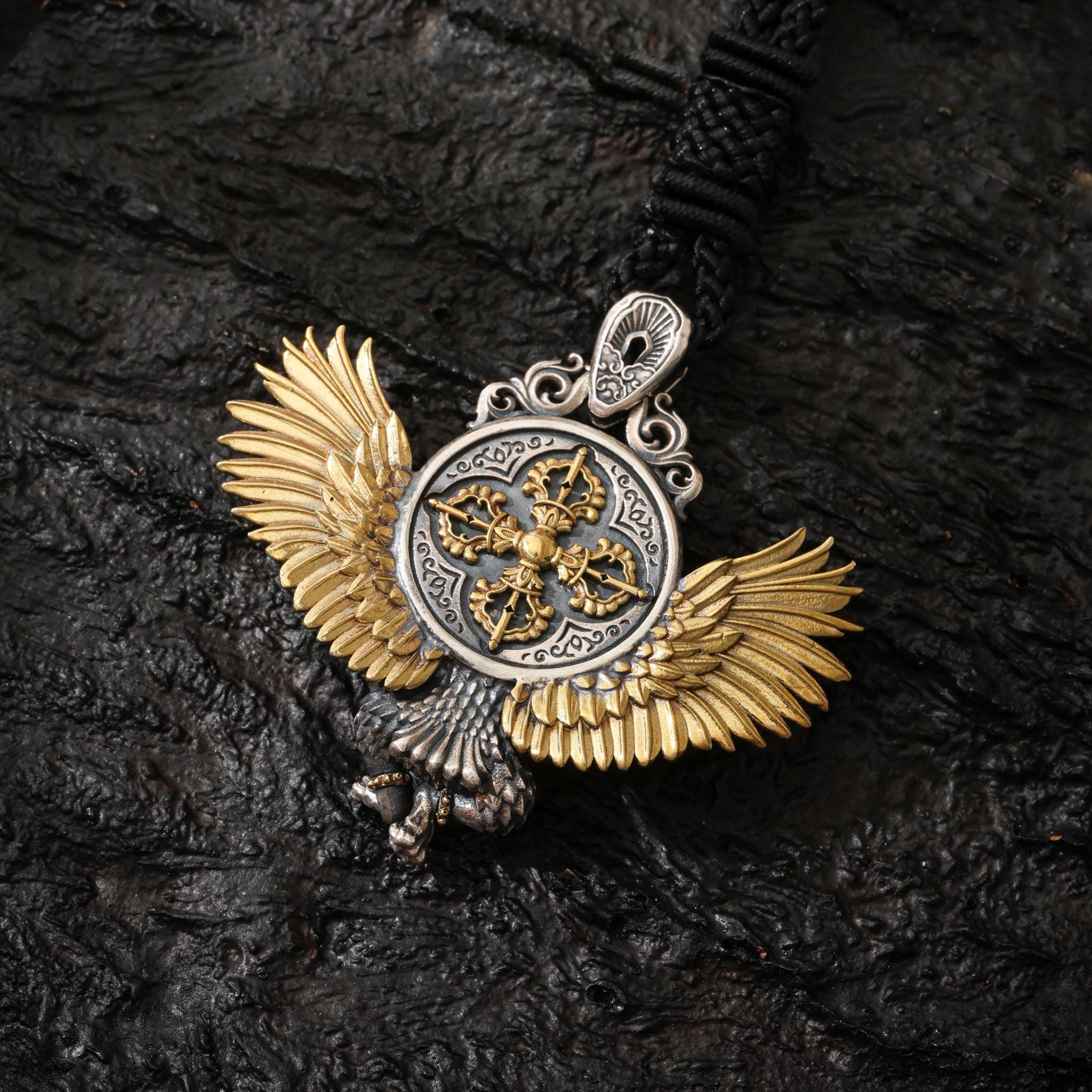 Tibetan Garuda Amulet Necklace