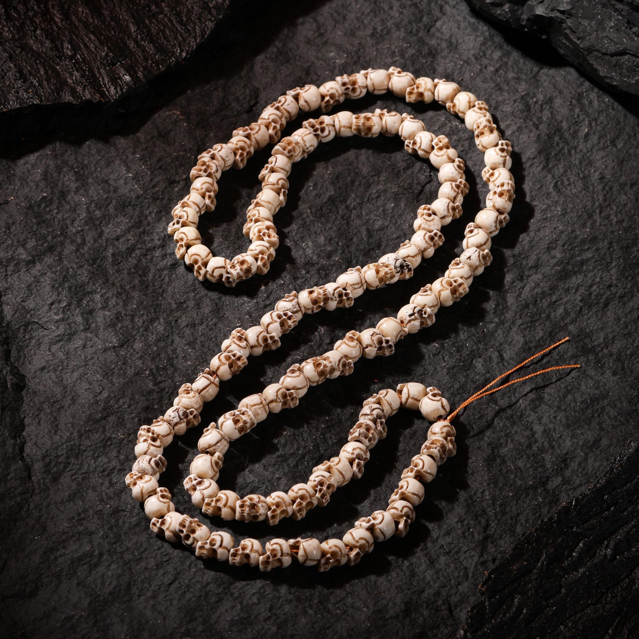 Bone Skull Necklace 108 Beads