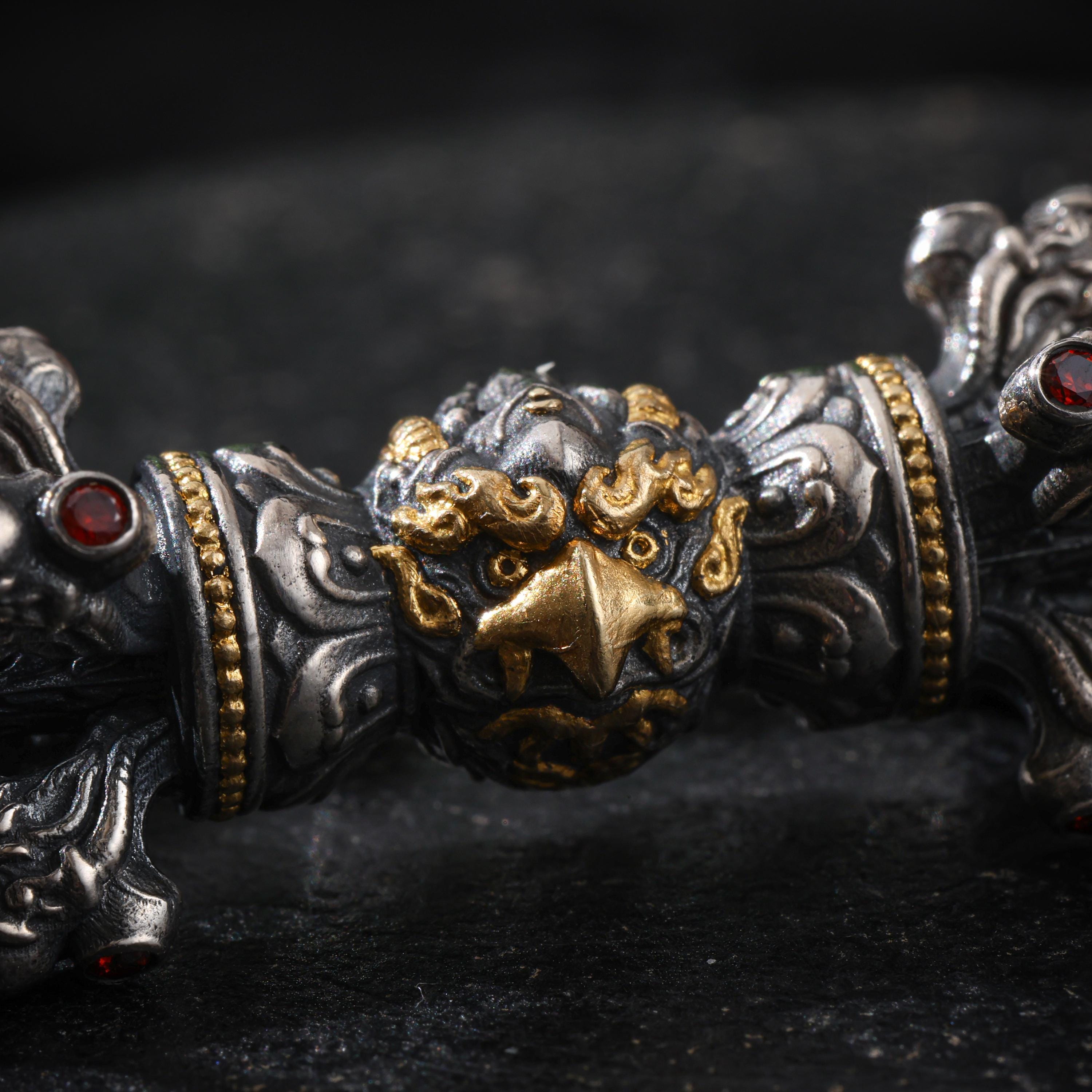 Garuda Five-Pronged Vajra Pendant 24K Gold Vermeil