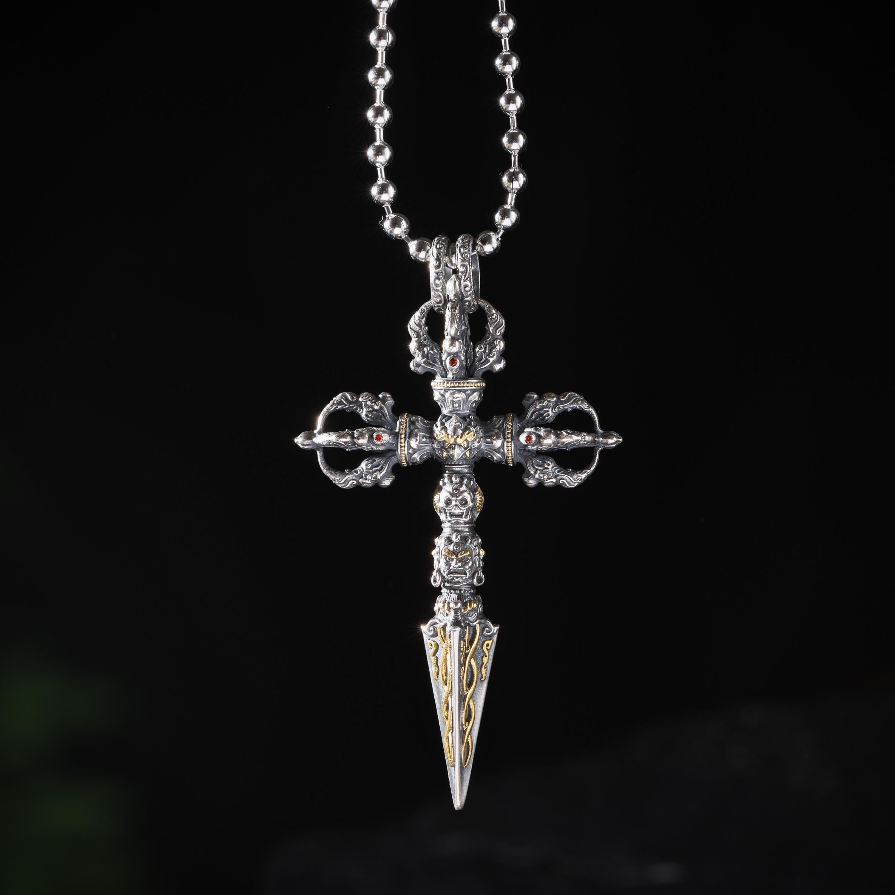 Phurba Pendant 24K Gold Vermeil