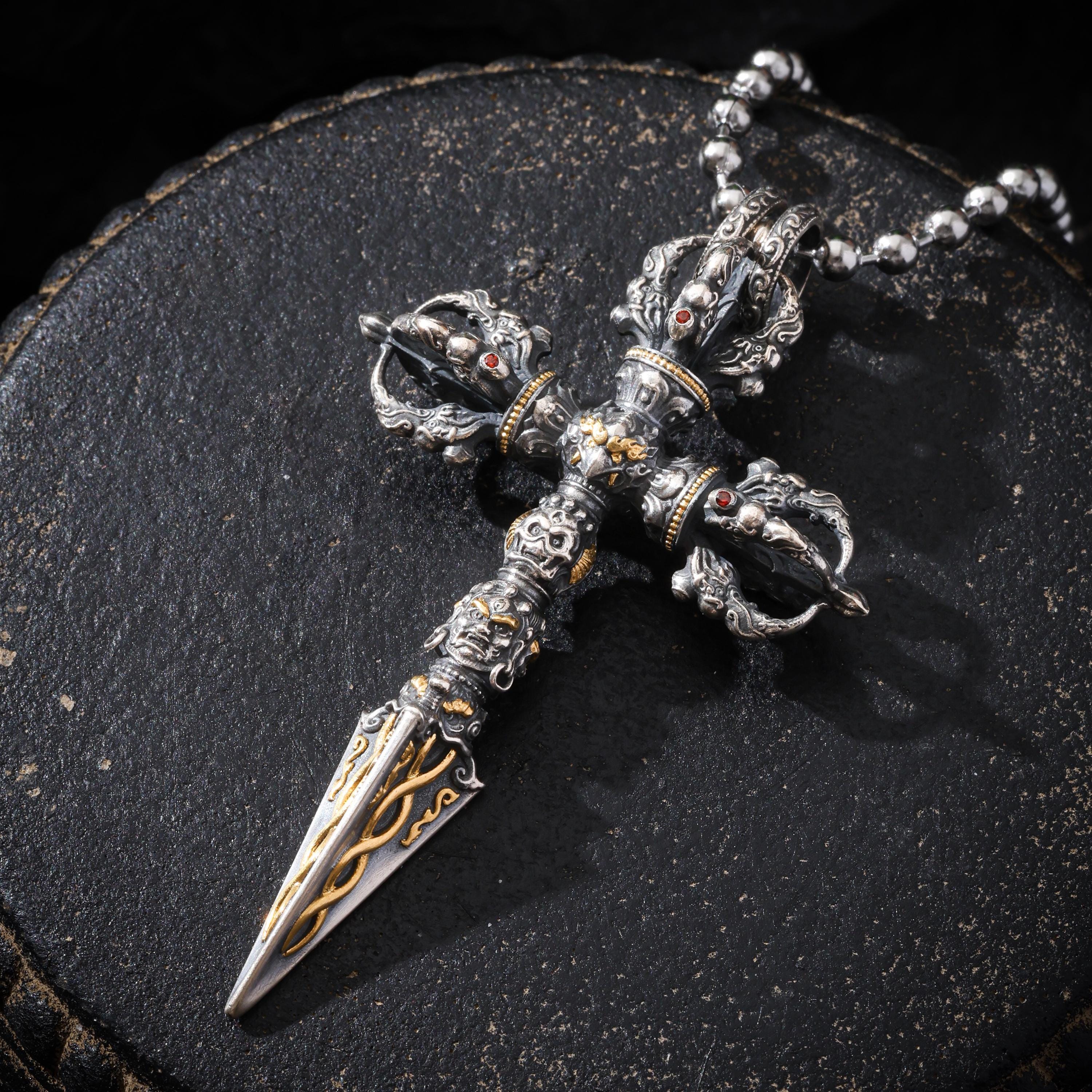 Phurba Pendant 24K Gold Vermeil