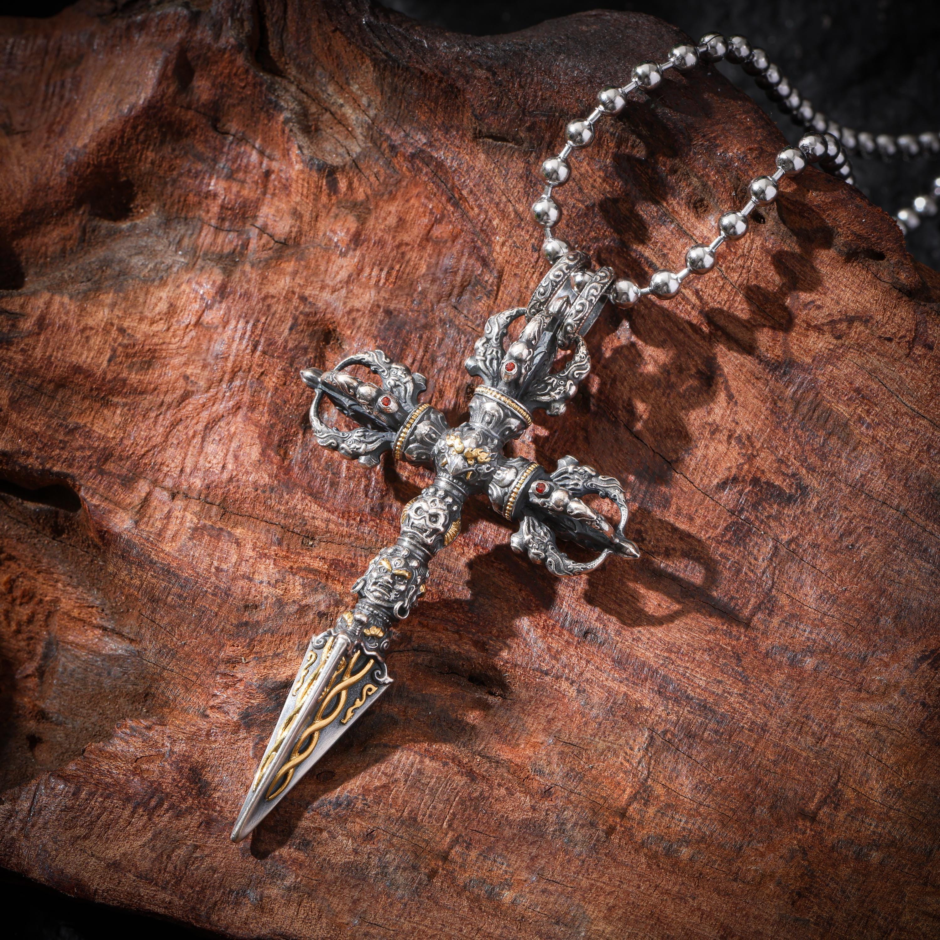 Phurba Pendant 24K Gold Vermeil