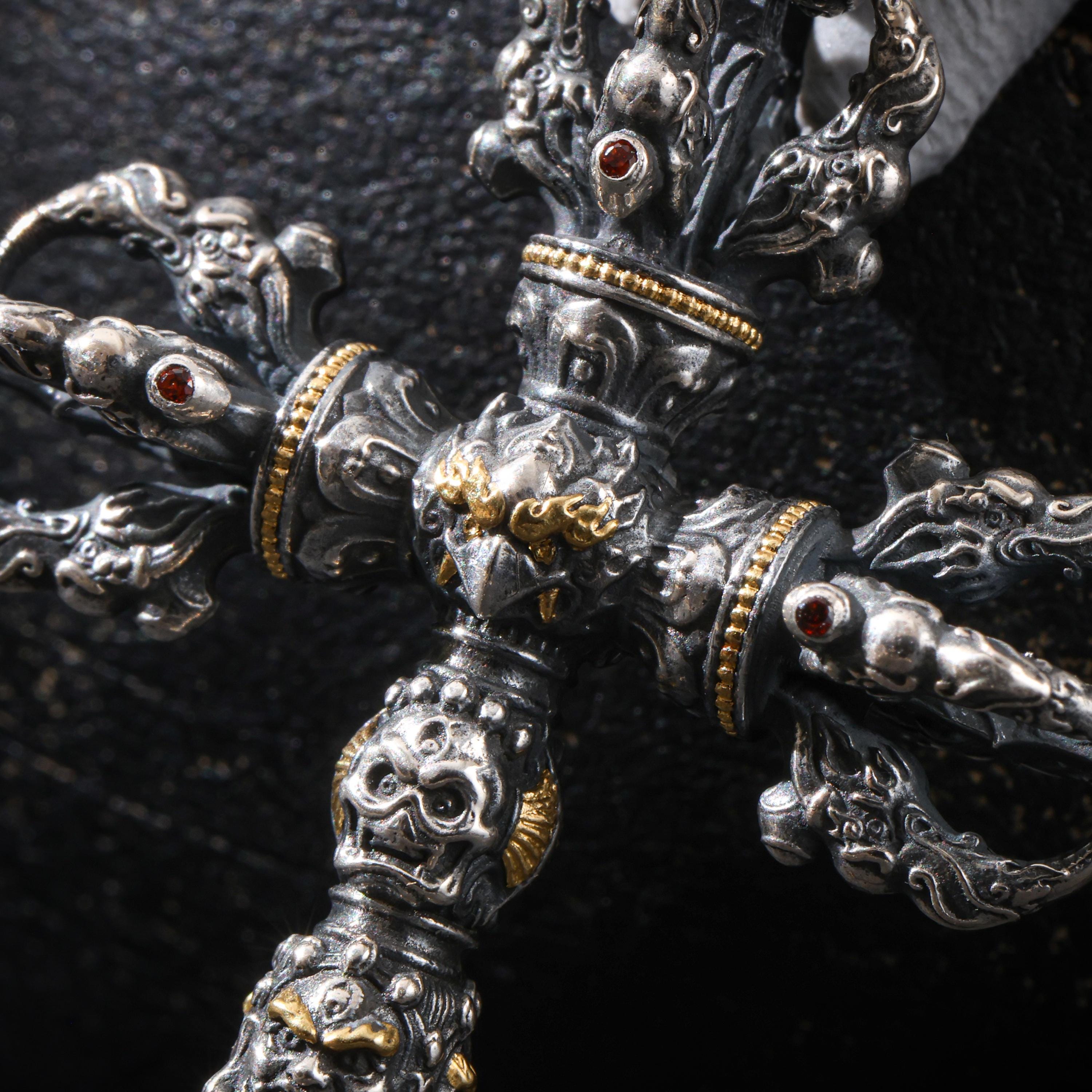 Phurba Pendant 24K Gold Vermeil