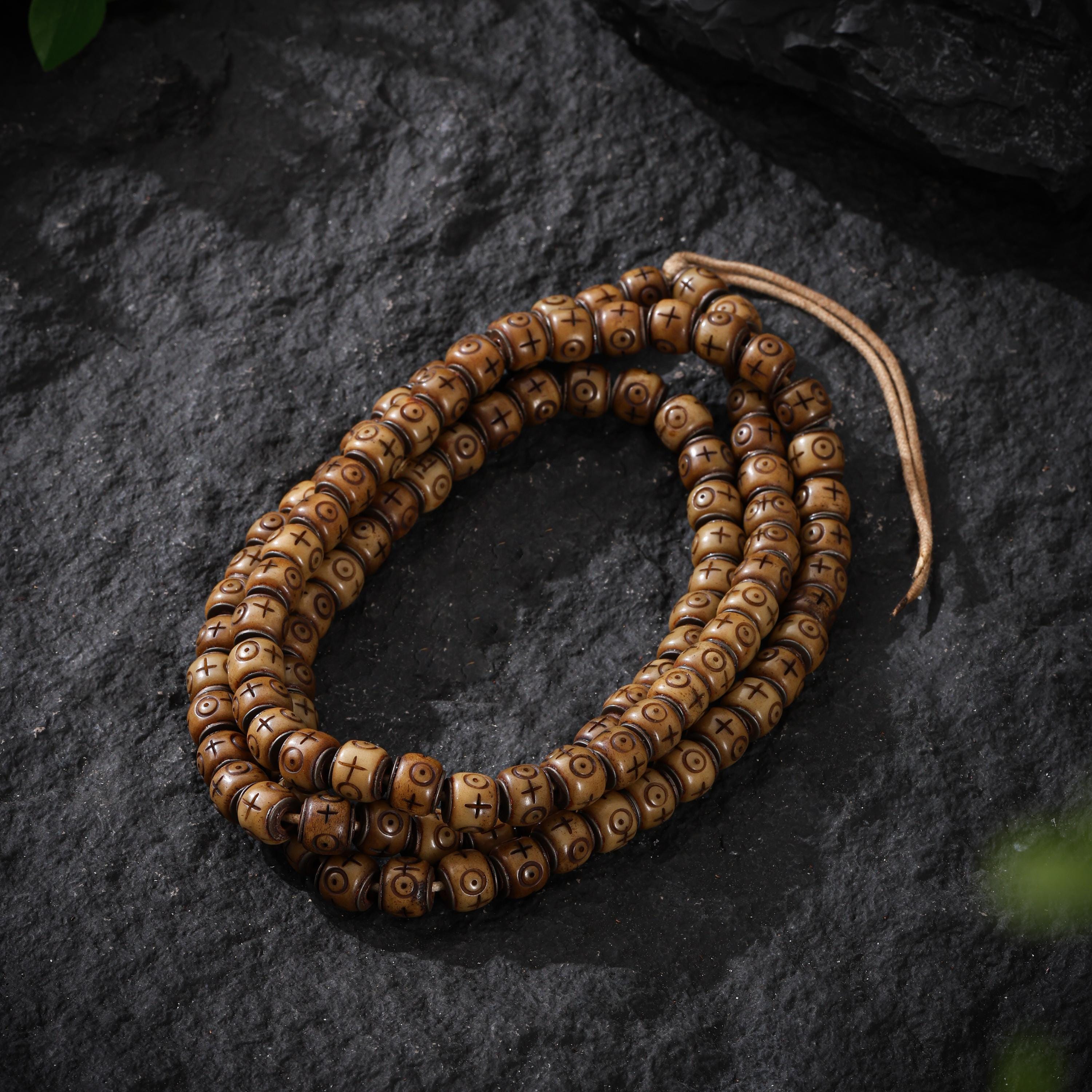 Bone Necklace Tibetan 108 Mala Beads