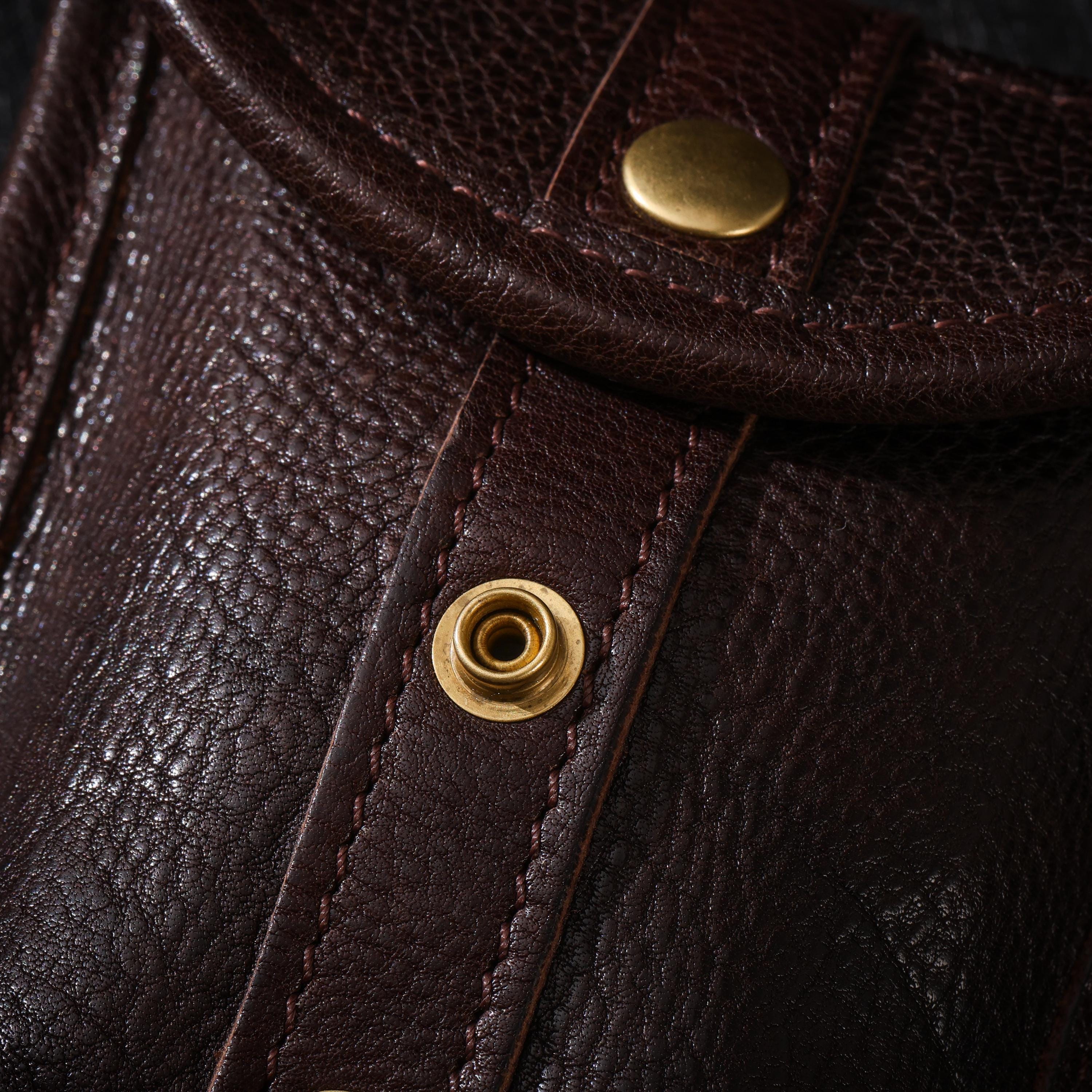 AURA DEER Jewelry Leather Pouch | Full-Grain Cowhide | Small Carry Pouch | Belt or Bag Accessory