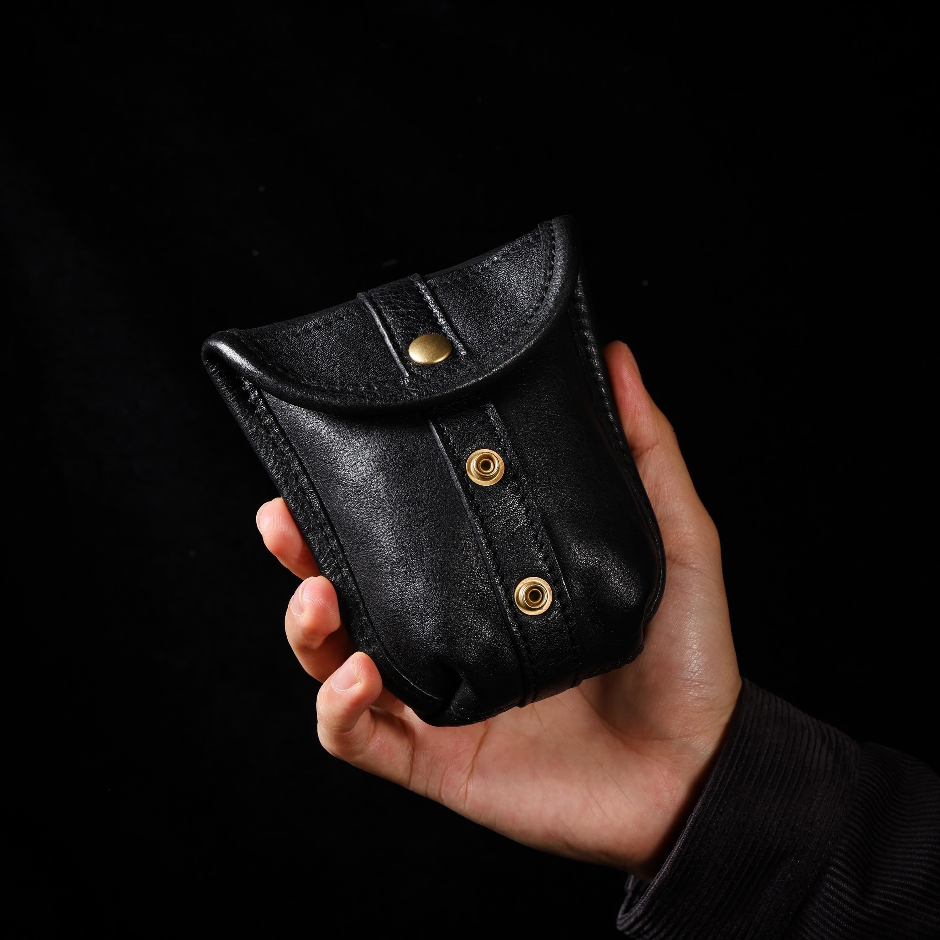 AURA DEER Jewelry Leather Pouch | Full-Grain Cowhide | Small Carry Pouch