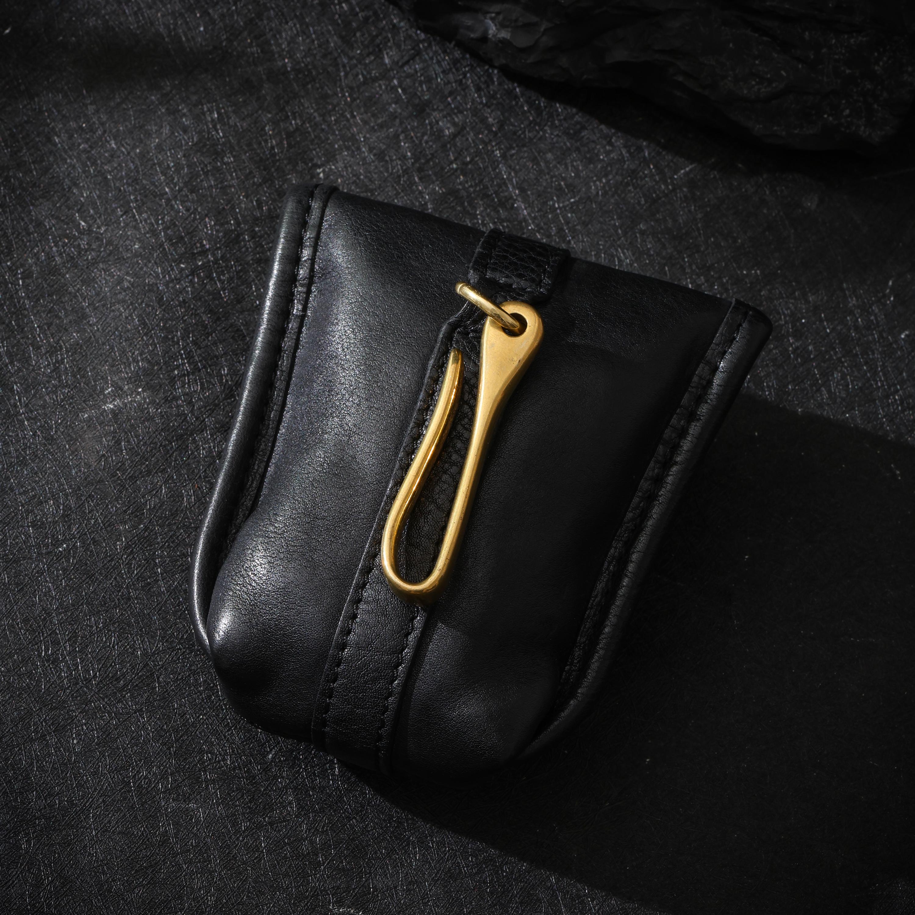 AURA DEER Jewelry Leather Pouch | Full-Grain Cowhide | Small Carry Pouch