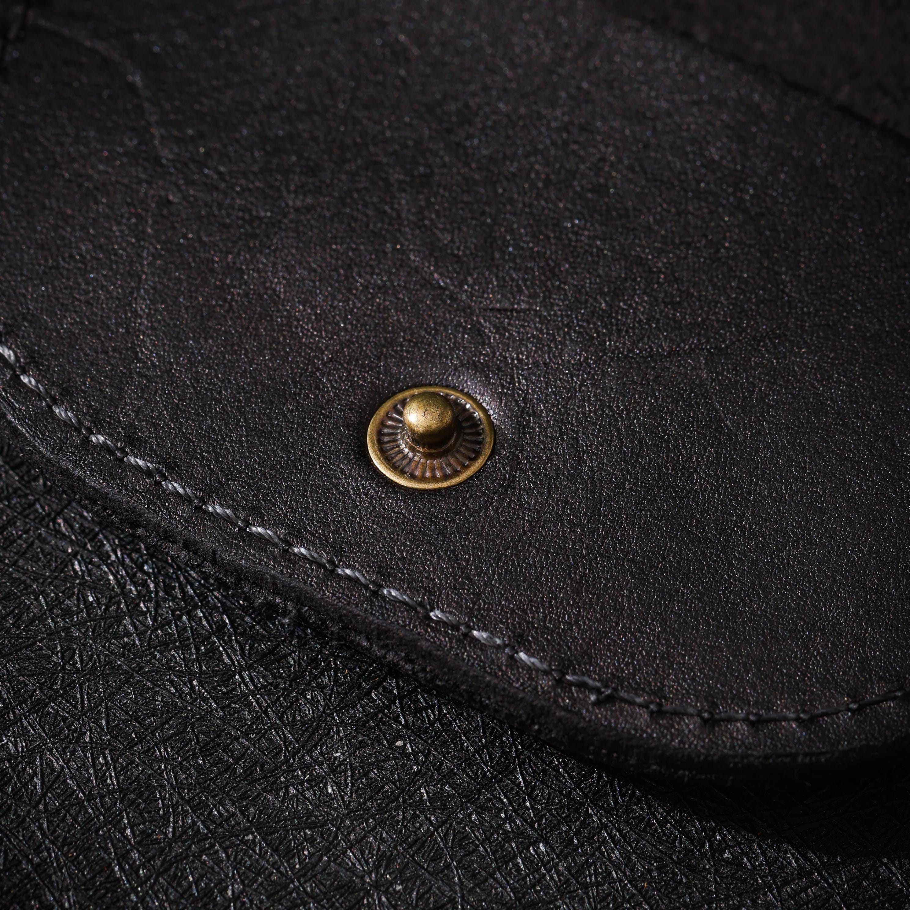 AURA DEER Vintage Veg-Tan Leather Pouch | Handmade Drawstring Rustic Jewelry Storage Bag