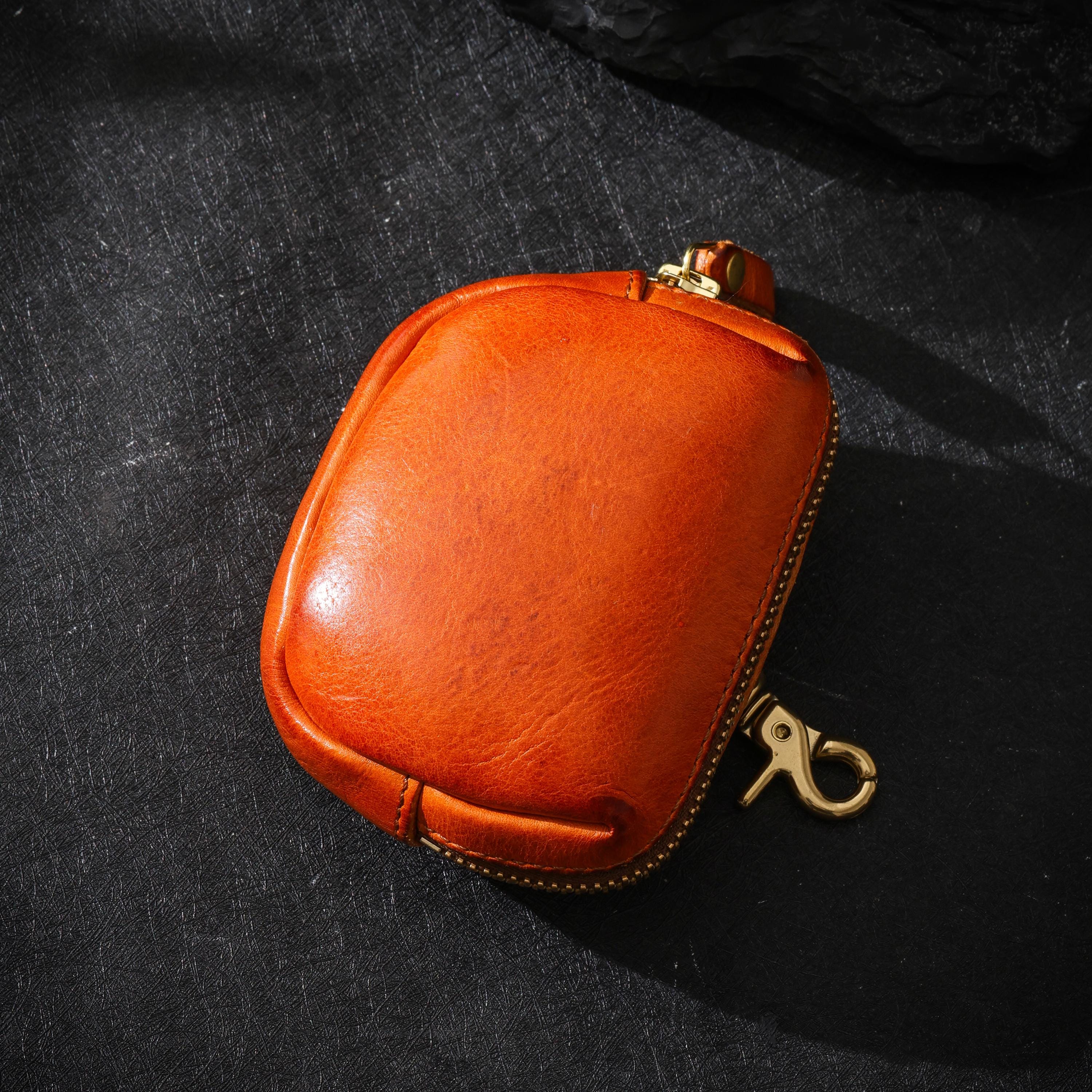 AURA DEER Oiled Cowhide Jewelry Pouch | Full-Grain Cowhide Leather Mini Travel Case