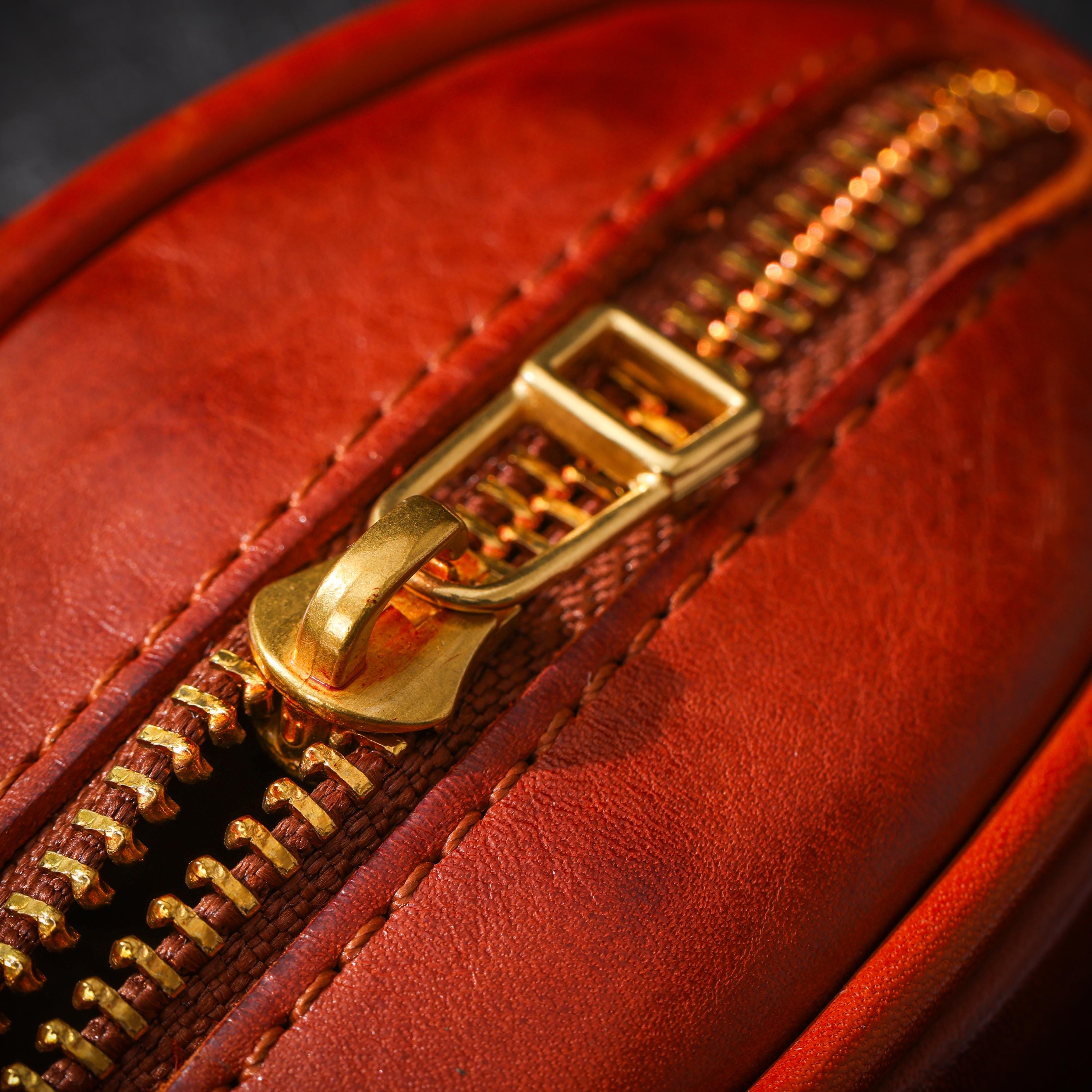 AURA DEER Leather Jewelry Pouch | Veg-Tanned Cowhide Travel Case