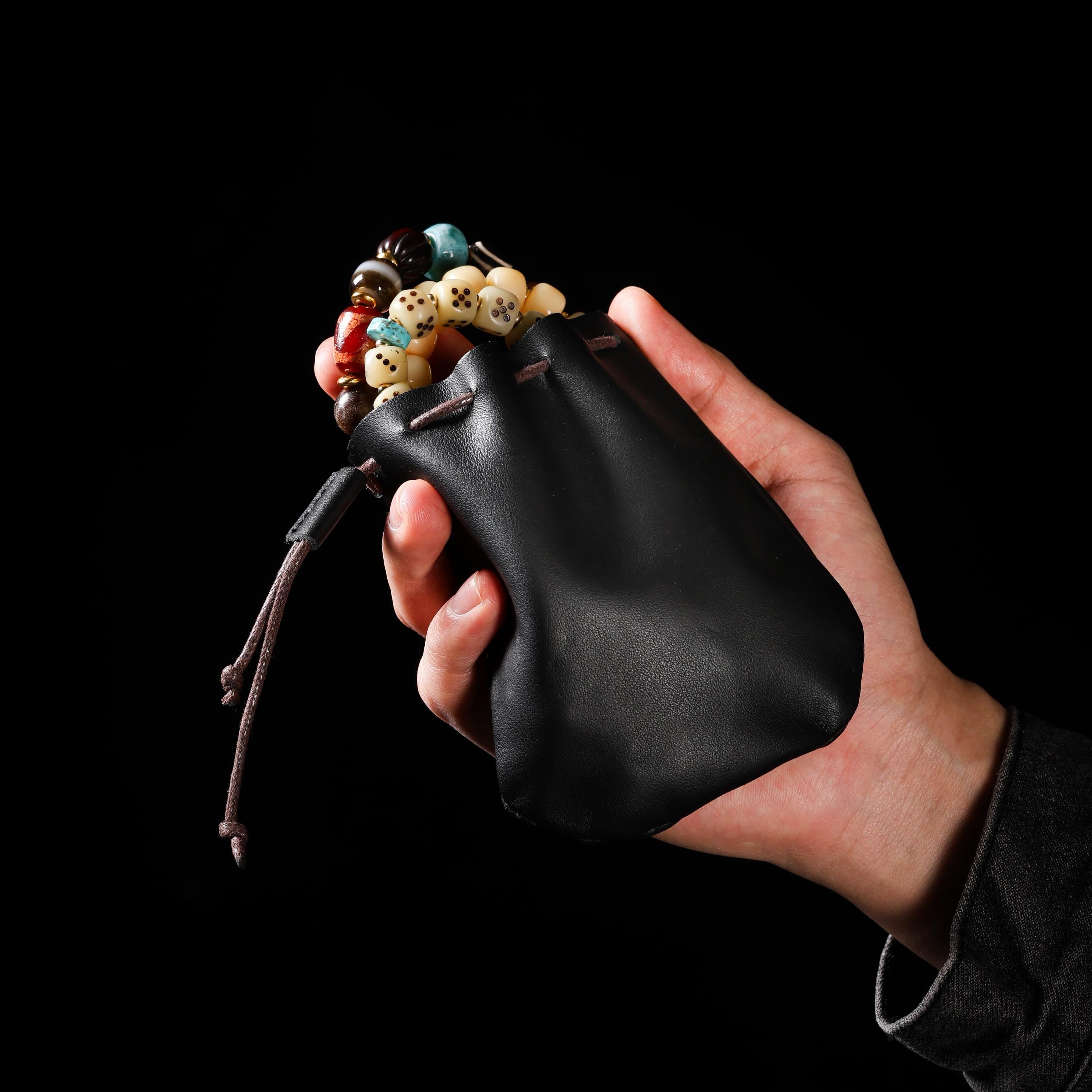 AURA DEER Leather Belt Pouch | Veg-Tanned Full-Grain Cowhide | Solid Brass Hardware | Jewelry & EDC Organizer