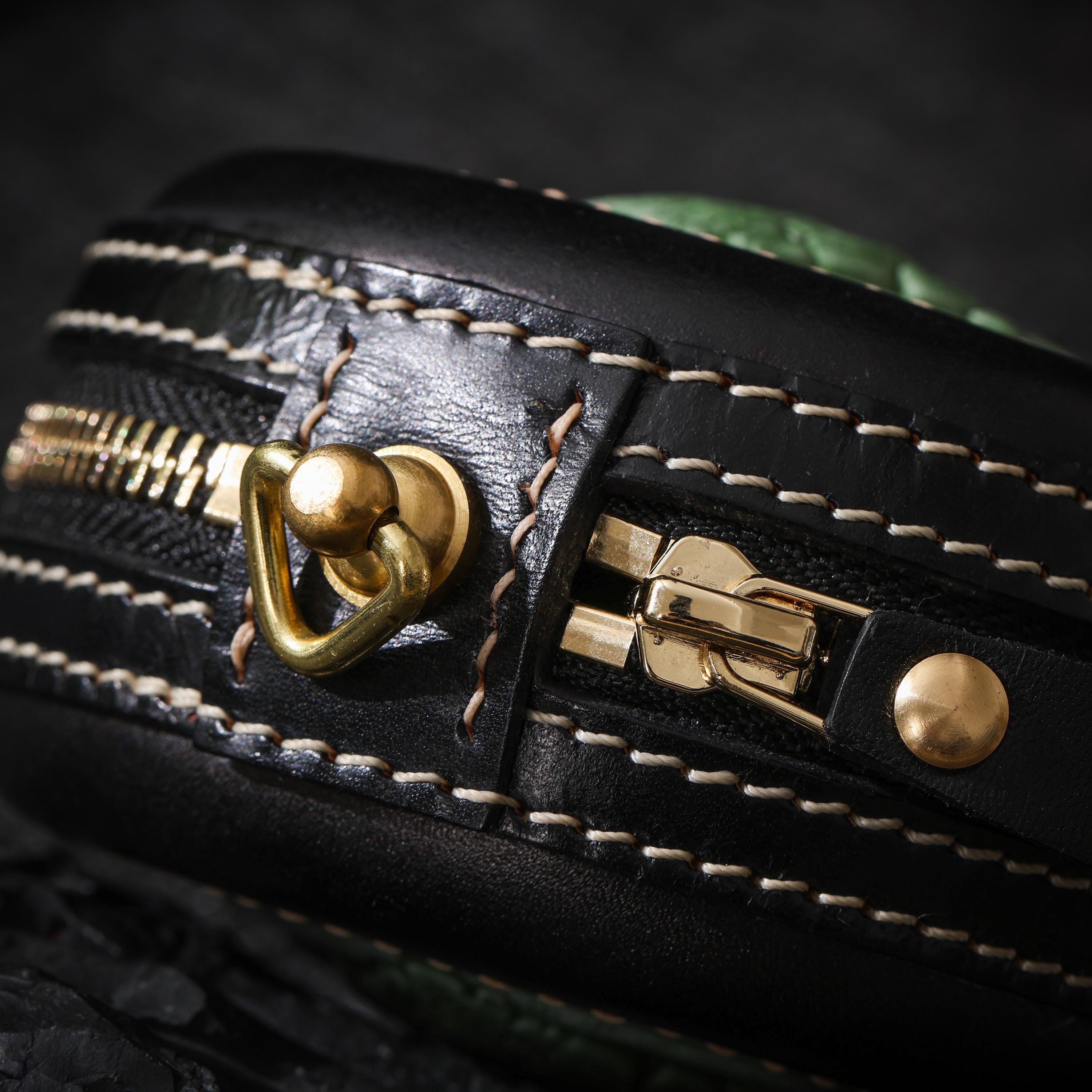 AURA DEER Yellow Jambhala Leather Jewelry Pouch | 3D Leather Relief | Veg-Tan Full-Grain Cowhide