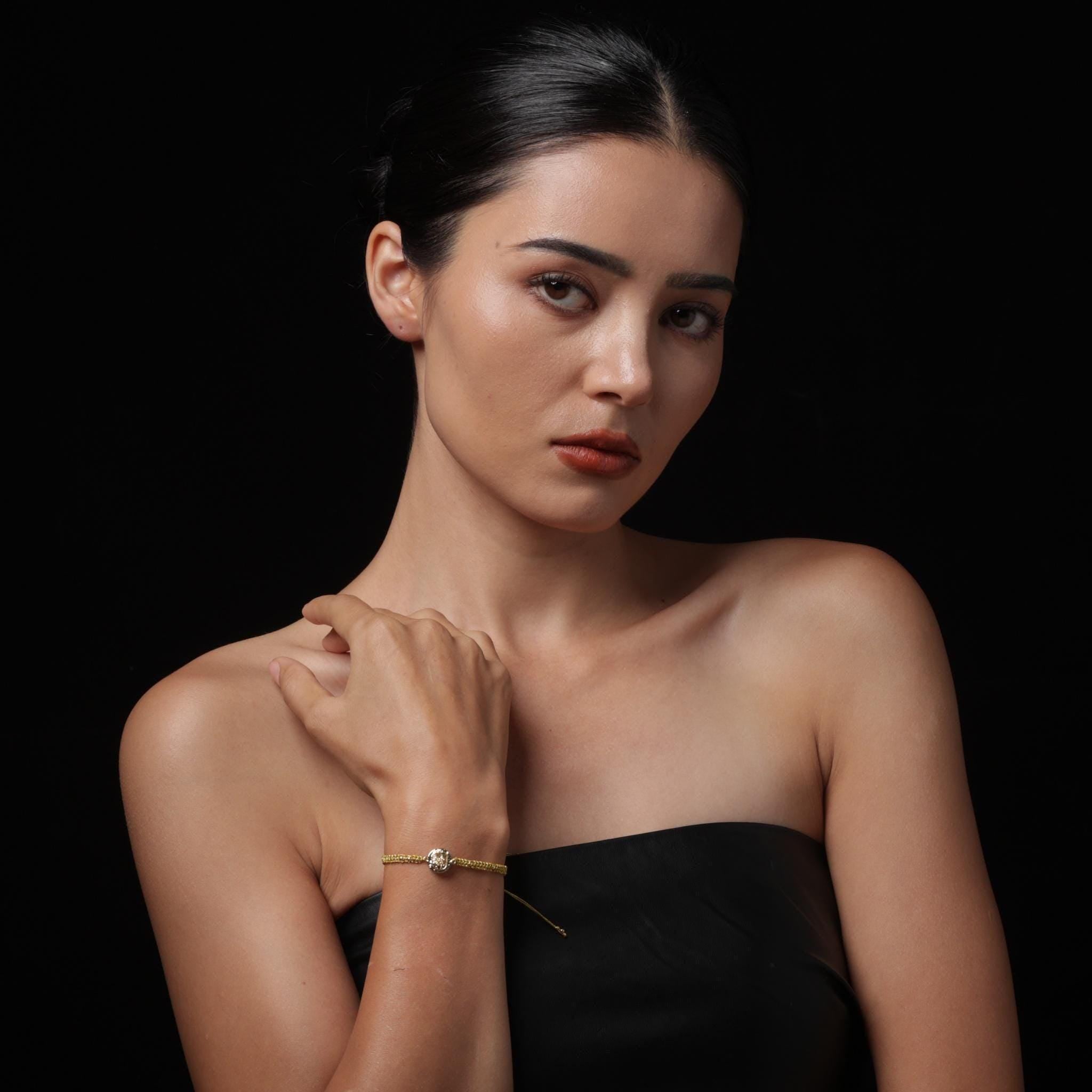 18K Gold Plated Sterling Silver Zaki Amulet Bracelet