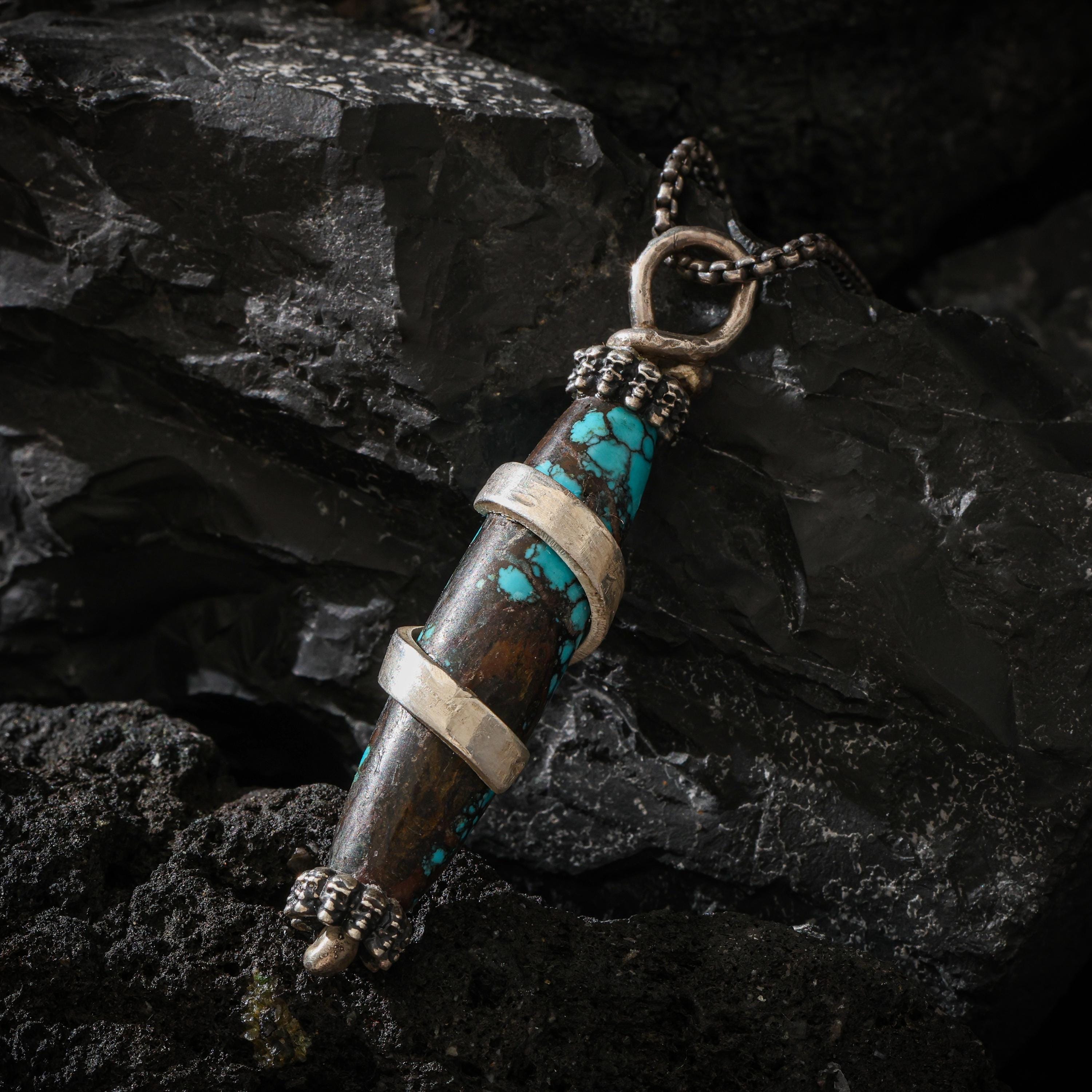 Turquoise Pendant Heavy Talisman