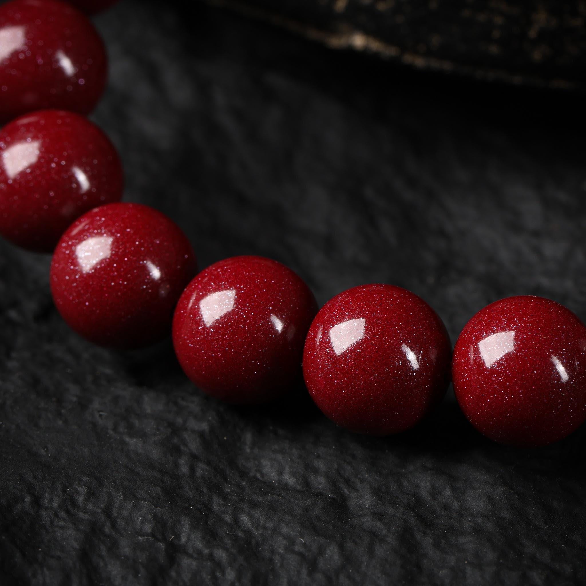 Cinnabar Amulet Mala Bead Bracelet