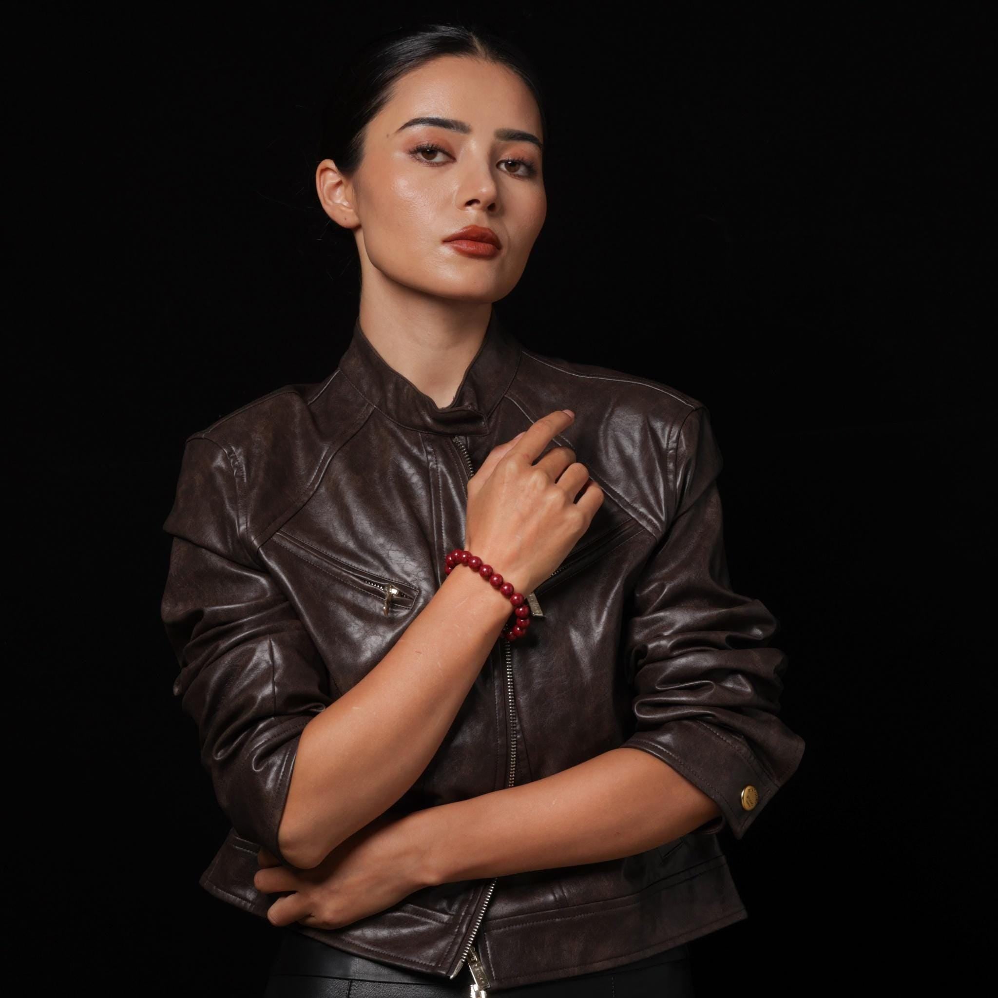 Cinnabar Amulet Mala Bead Bracelet