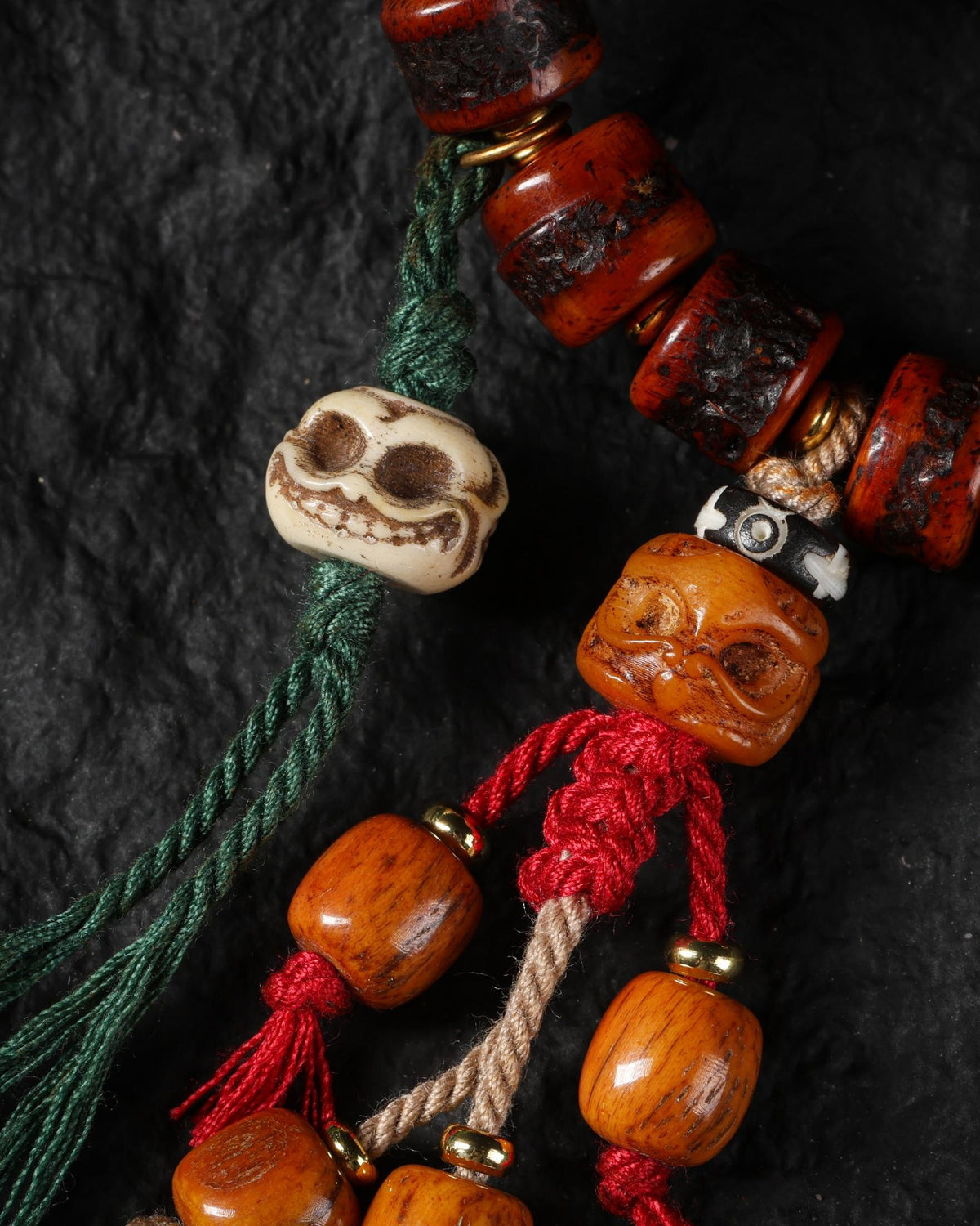 Armband aus rotem Yakknochen-4