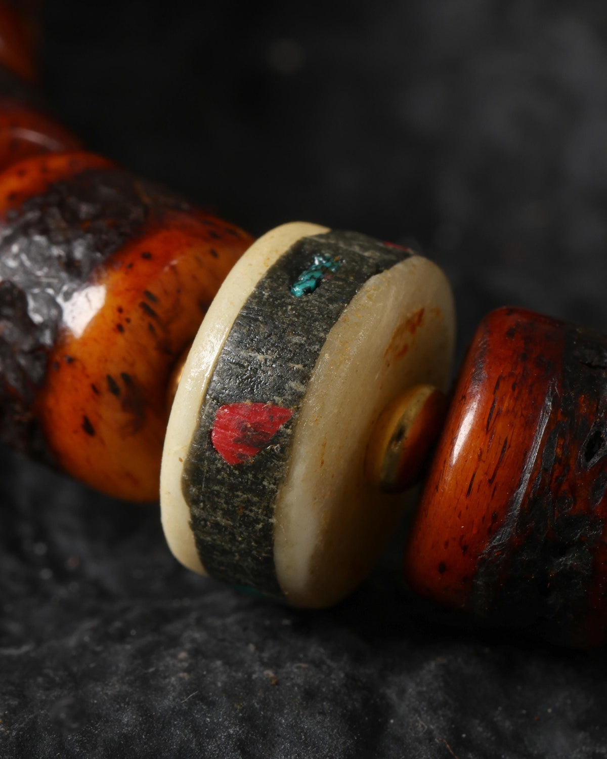 Armband aus rotem Yakknochen-8