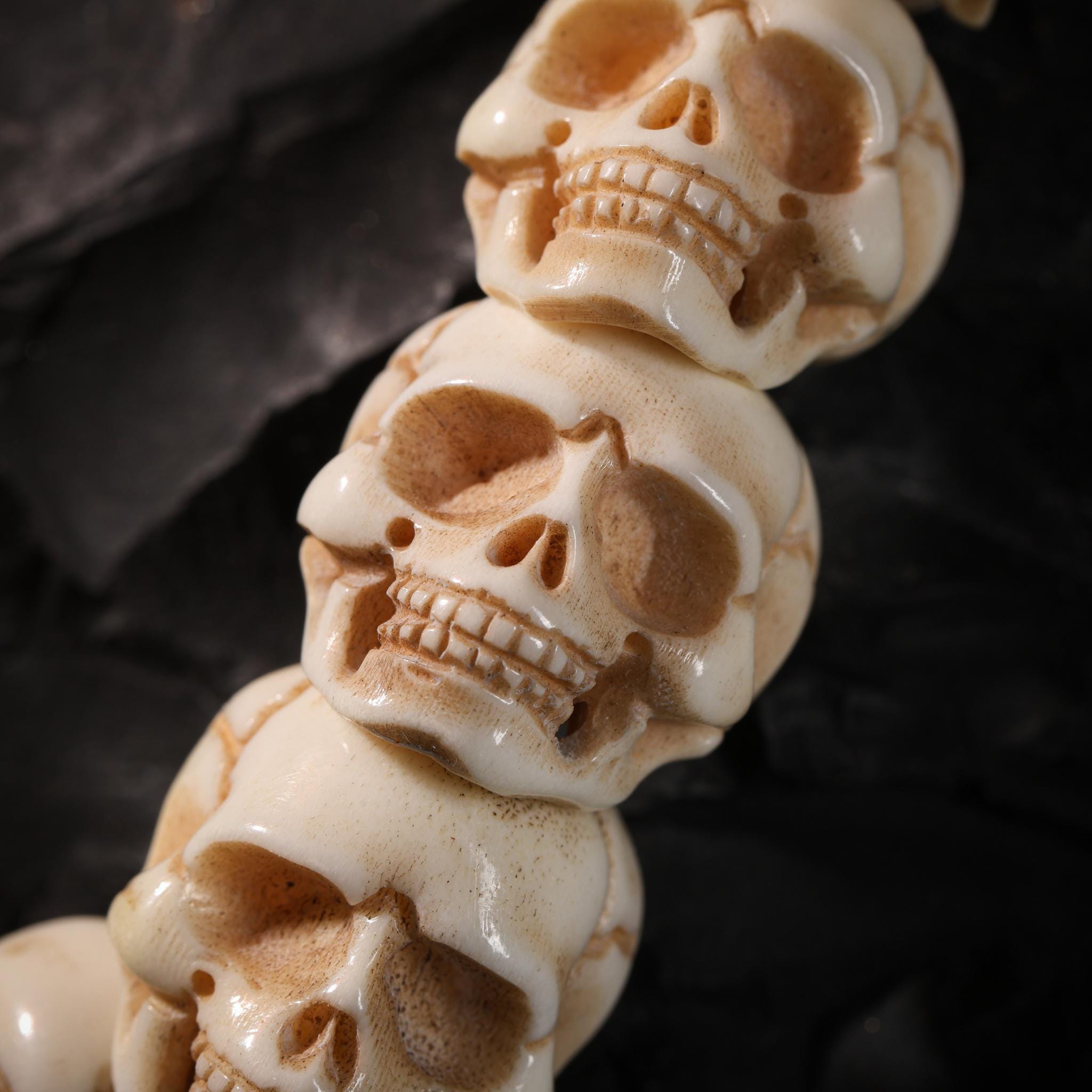 Bone Skull Bracelet Protection Amulet