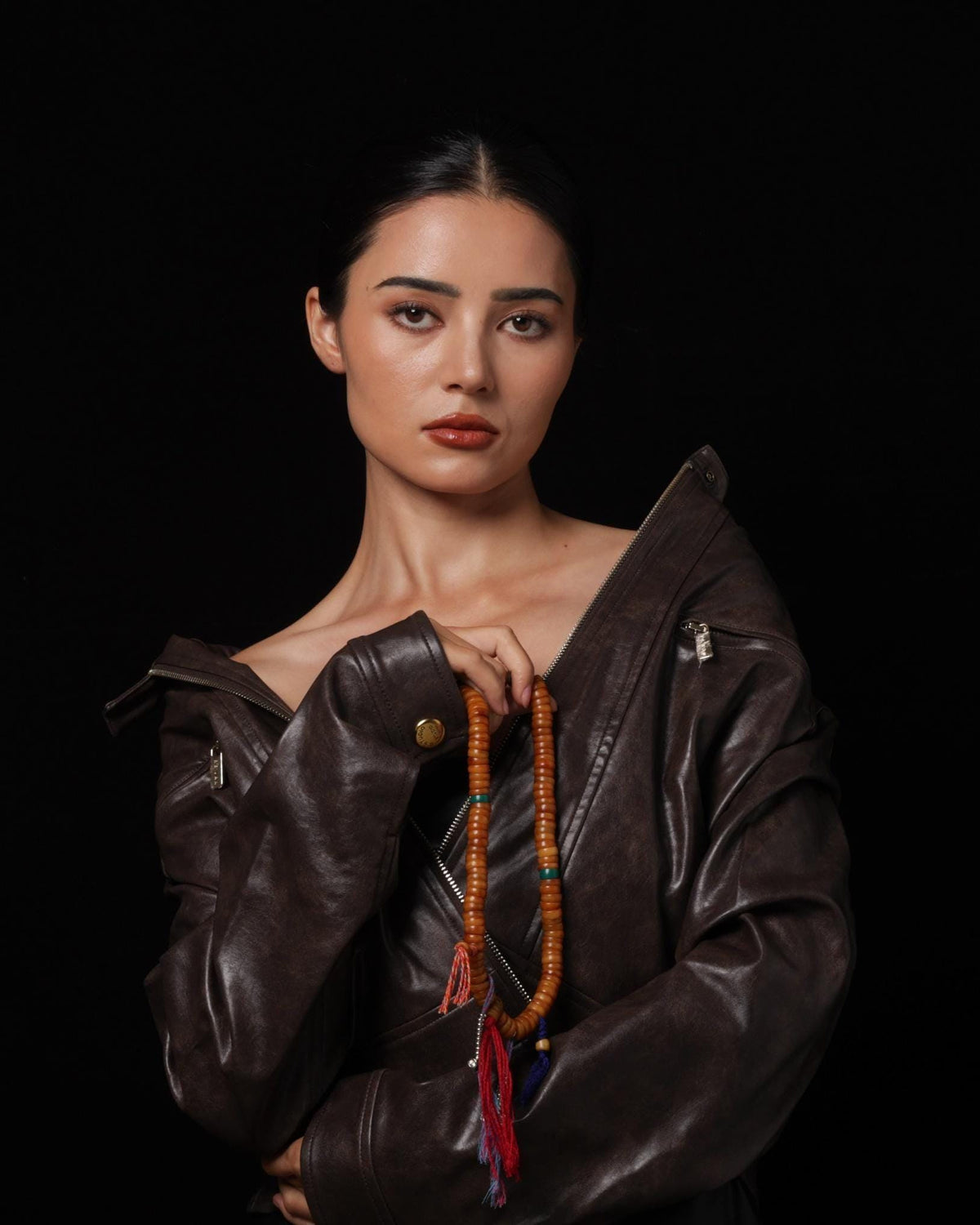 Yak Bone 108-Bead Mala Necklace-8
