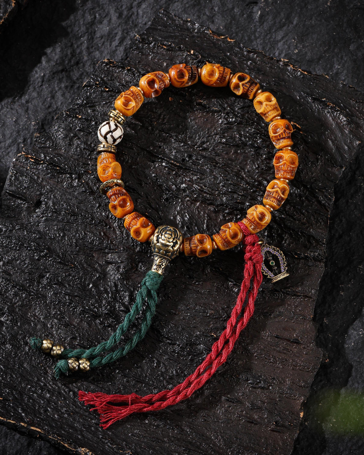 Yak Bone Skull Bracelet-4