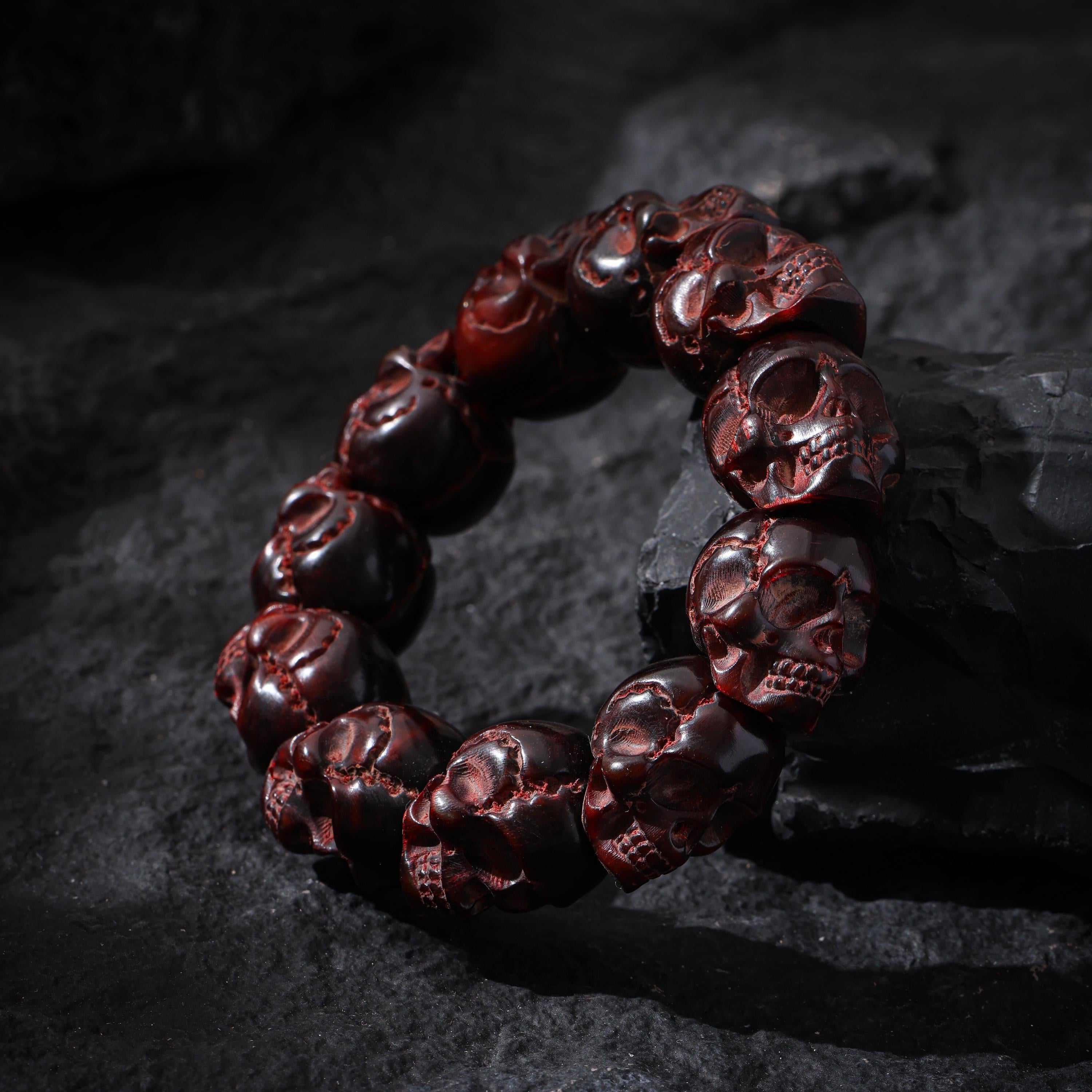 Red Skull Bone Bracelet