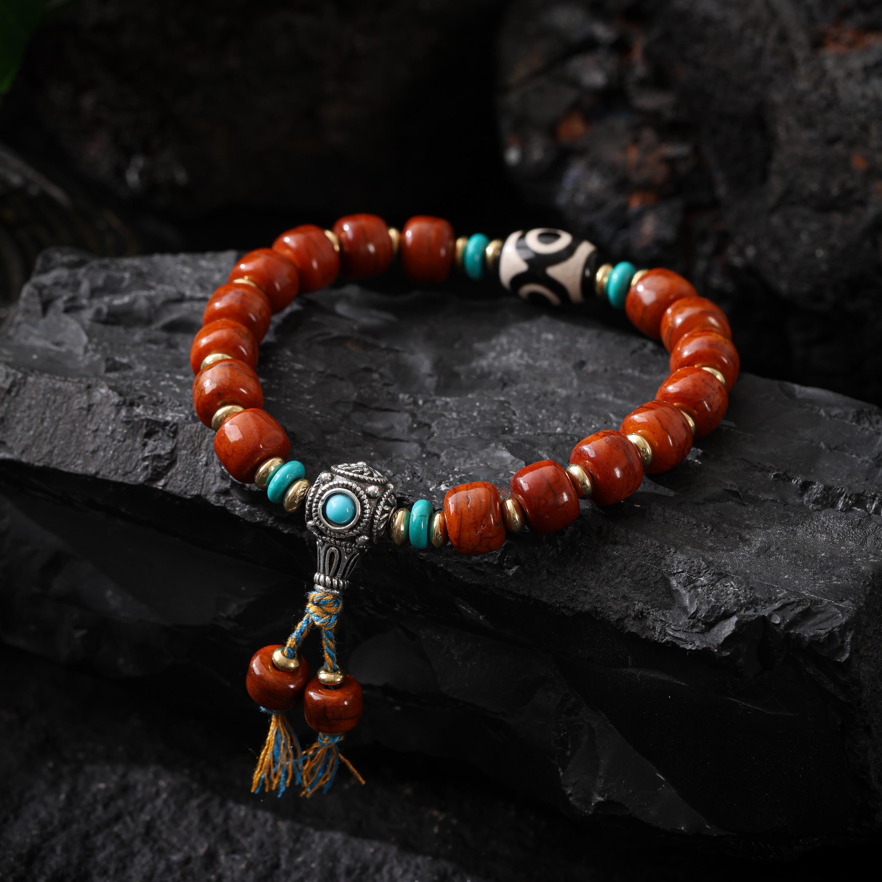 Bone Bracelet Turquoise Dzi Jewelry