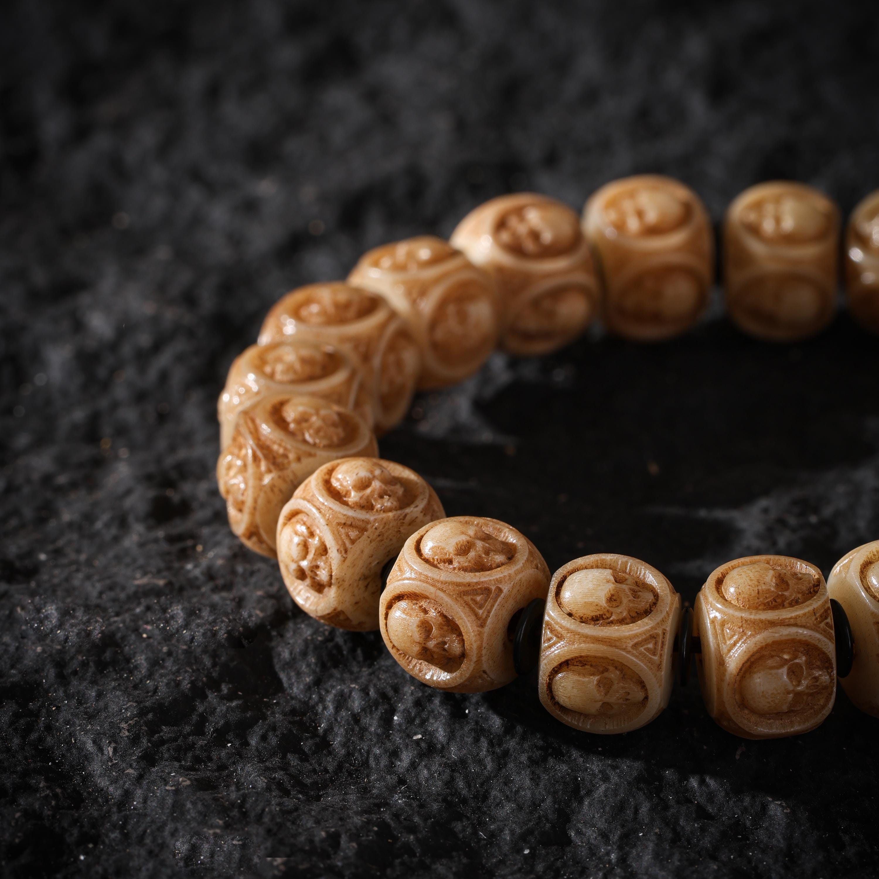 Yak Bone Skull Bracelet