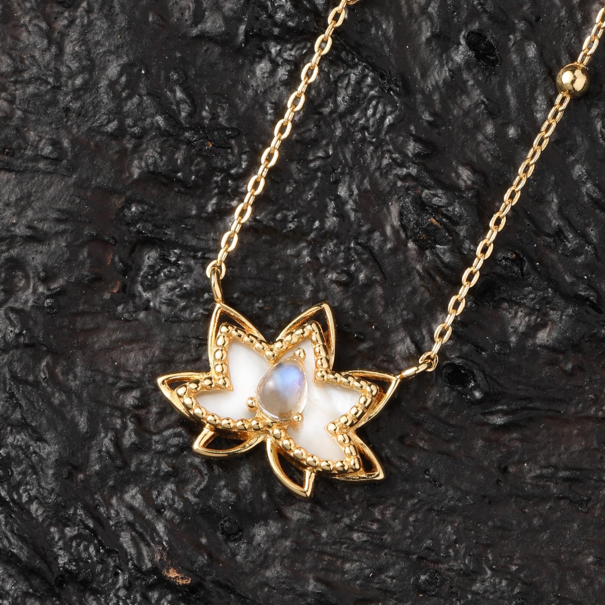 18K Gold-Plated Lotus Necklace