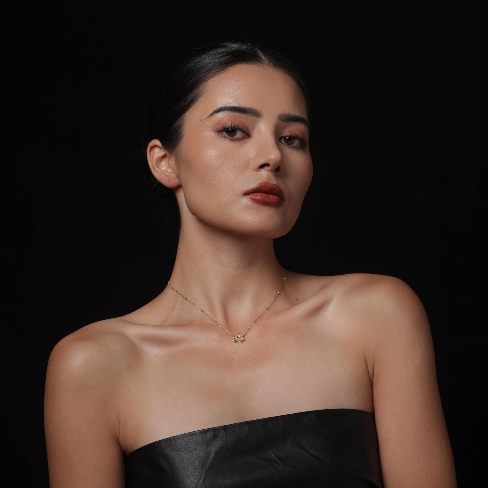 18K Gold-Plated Lotus Necklace