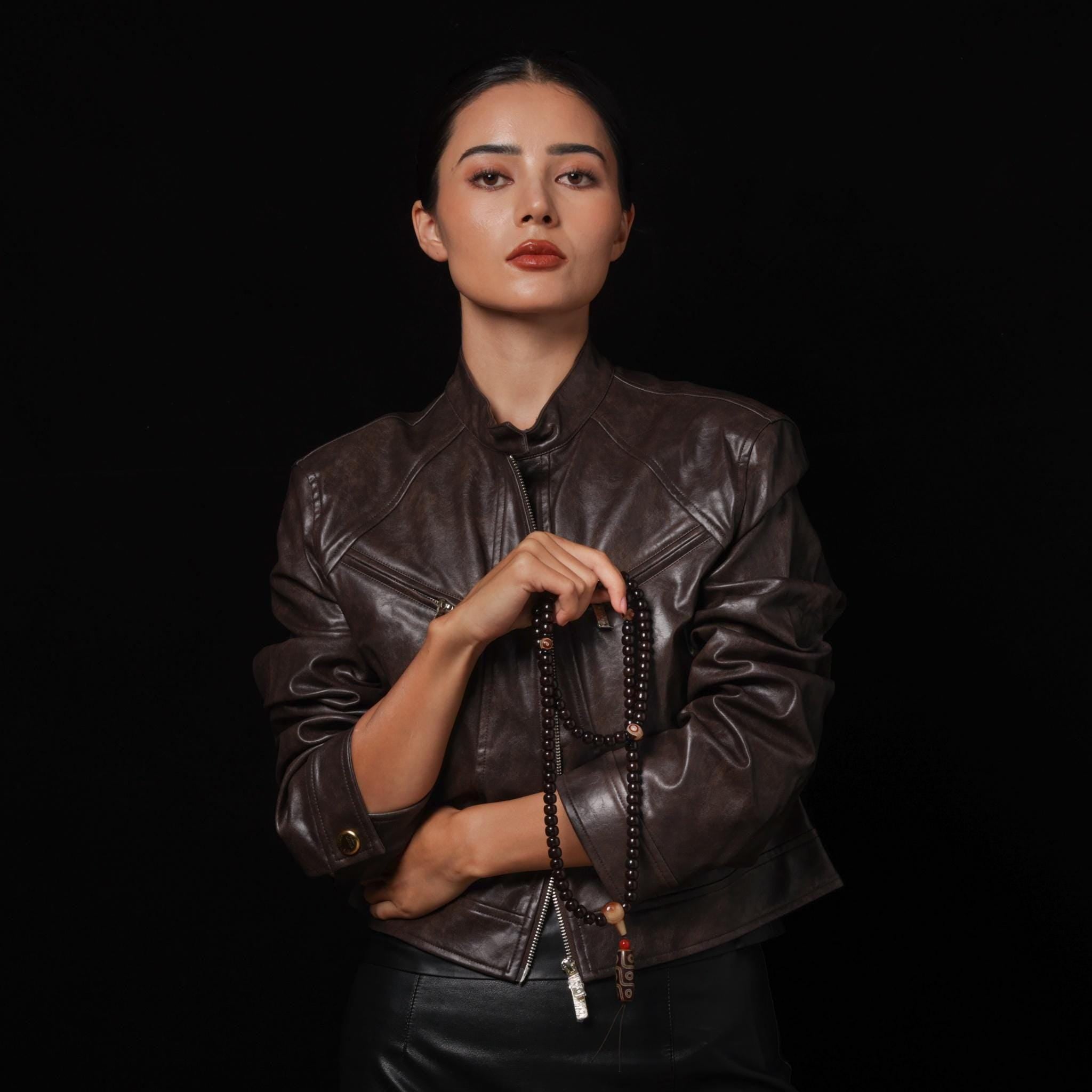 Black Bodhi 108 Mala Beads Necklace