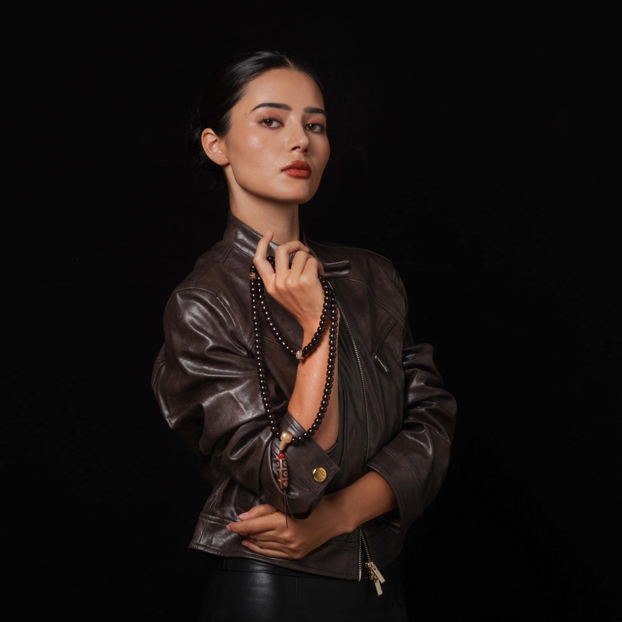 Black Bodhi 108 Mala Beads Necklace