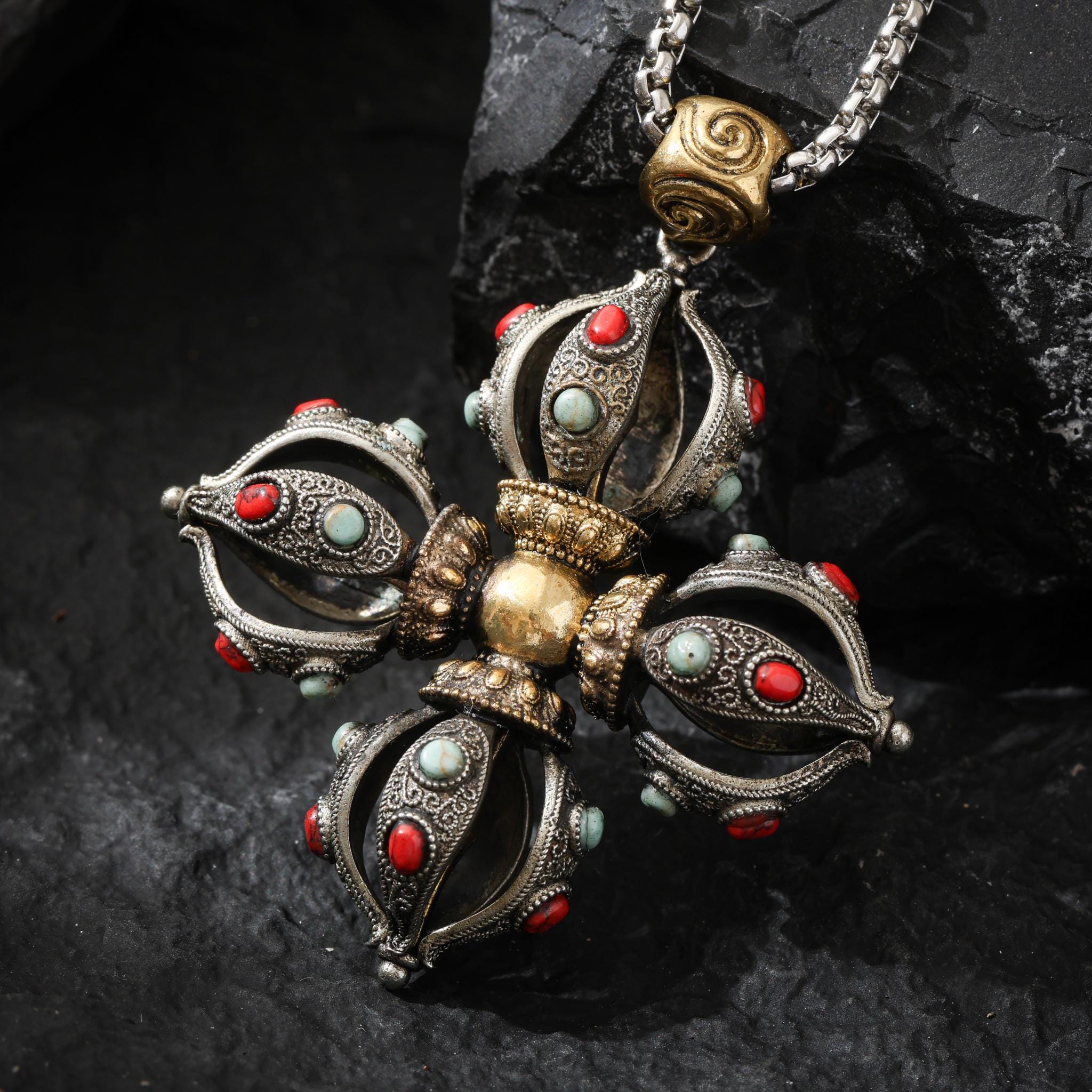 Cross Vajra Pendant
