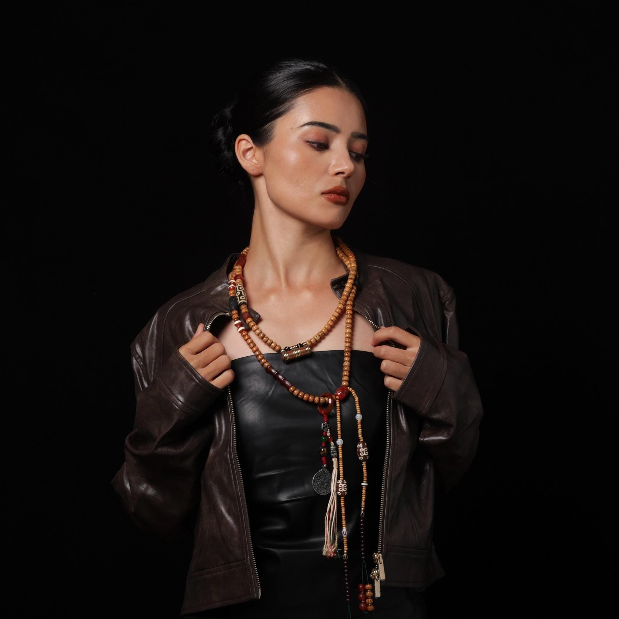 Bodhi seeds Necklace 108 Mala Beads