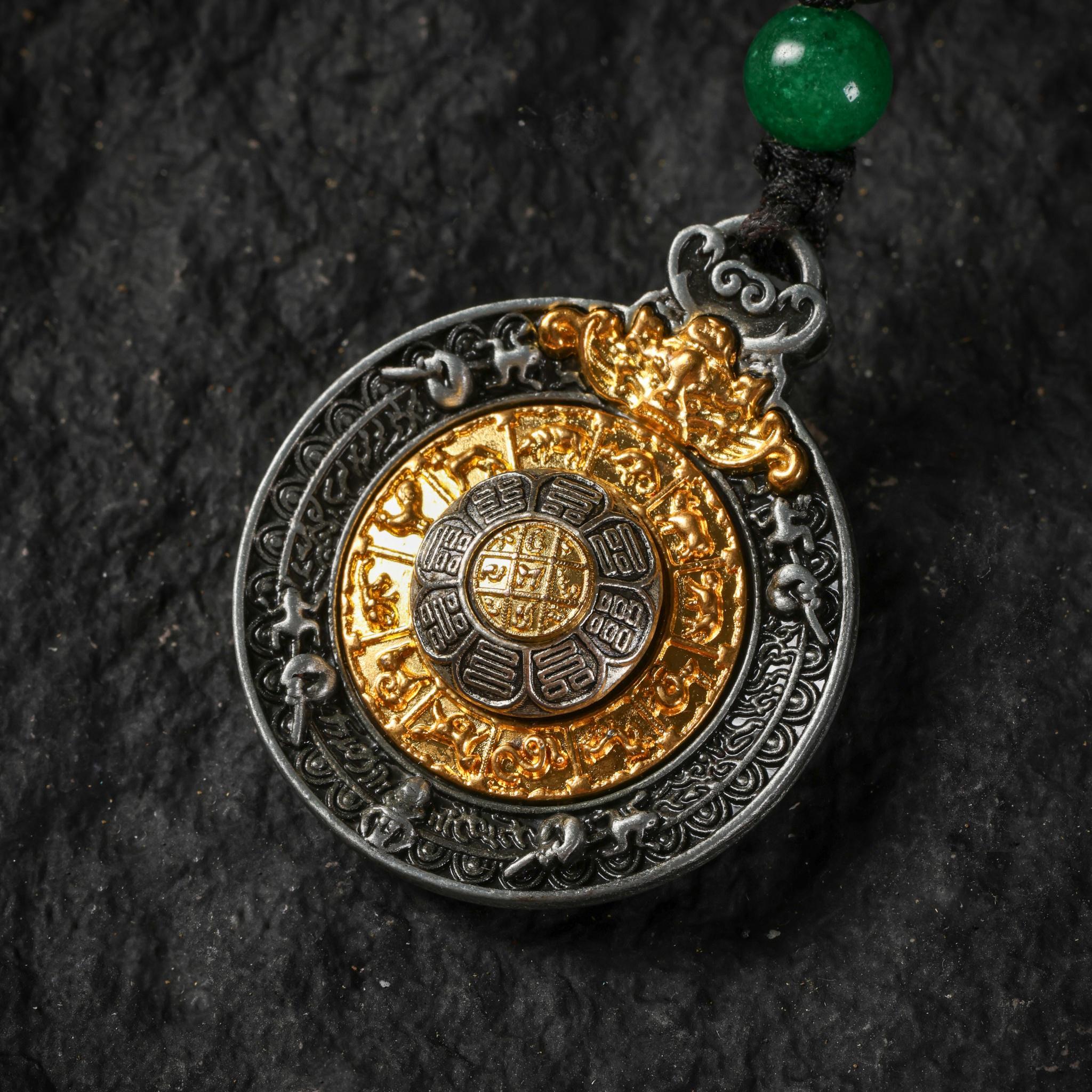 Yak Bone Mala Beads 108 with Tibetan Silver Amulet