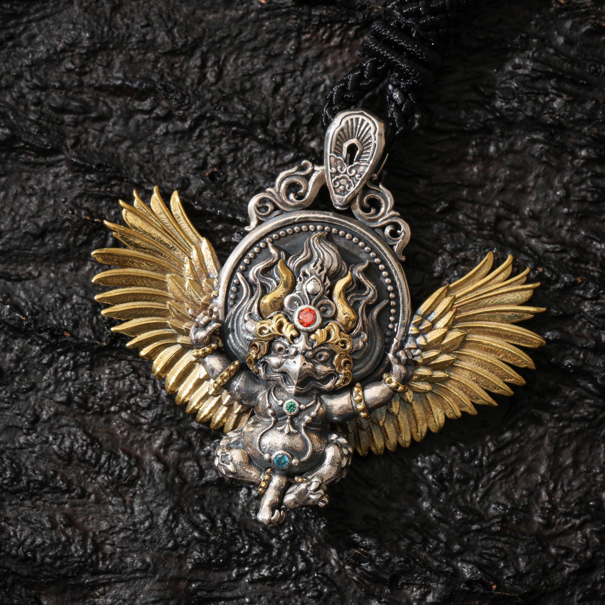 Tibetan Garuda Amulet Necklace