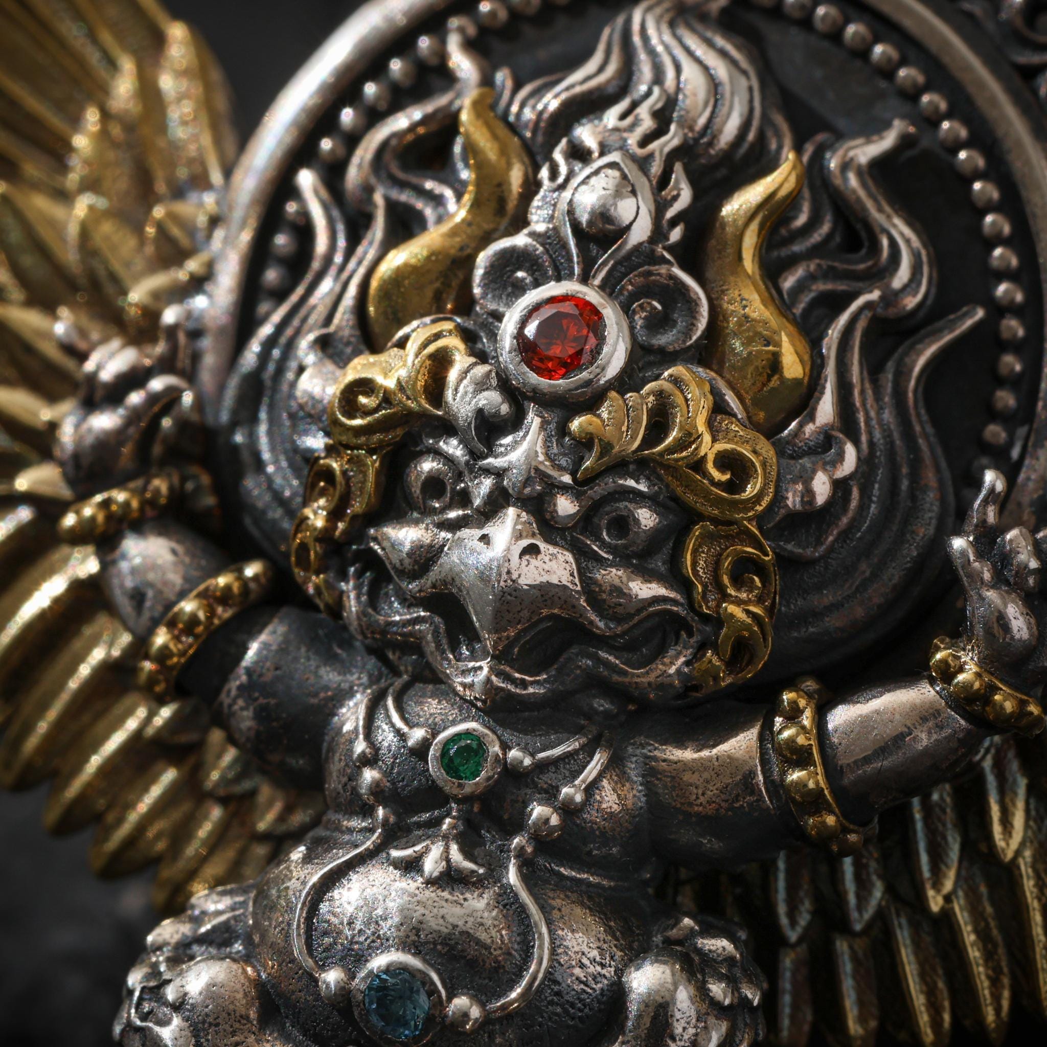 Tibetan Garuda Amulet Necklace
