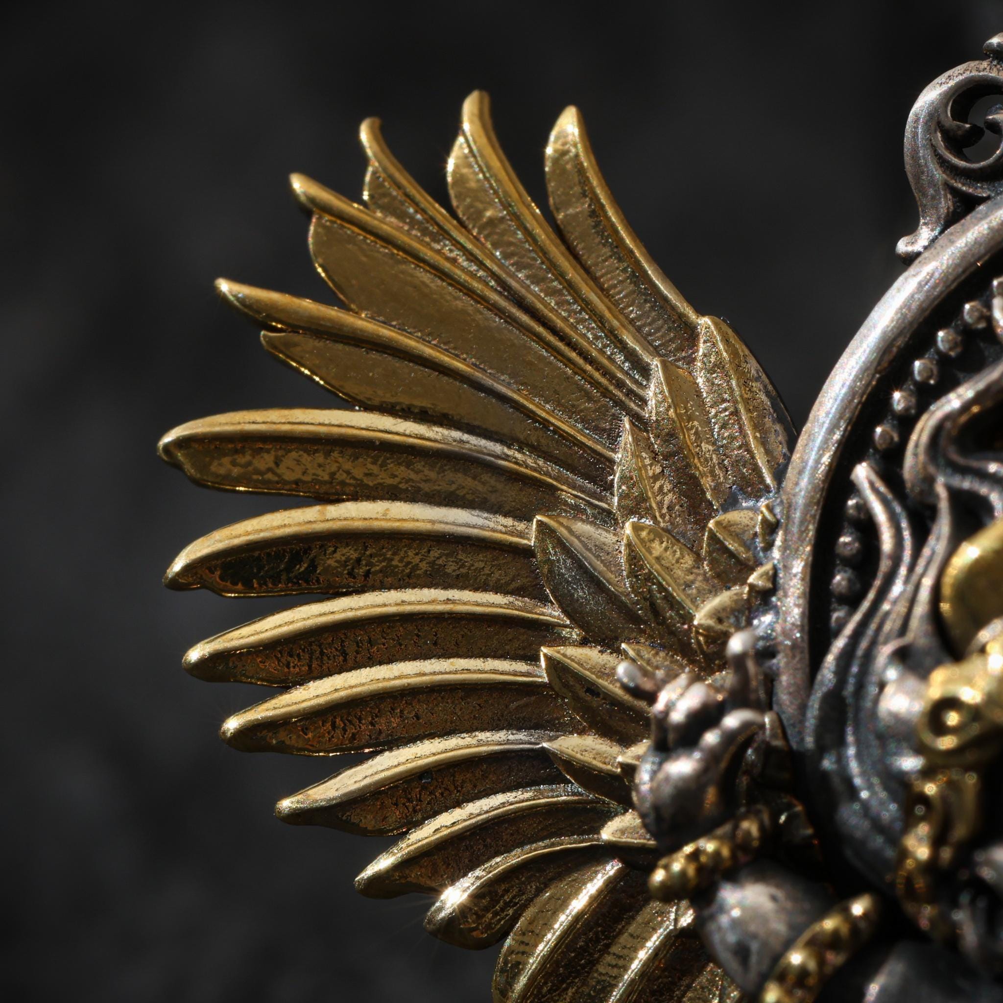 Tibetan Garuda Amulet Necklace