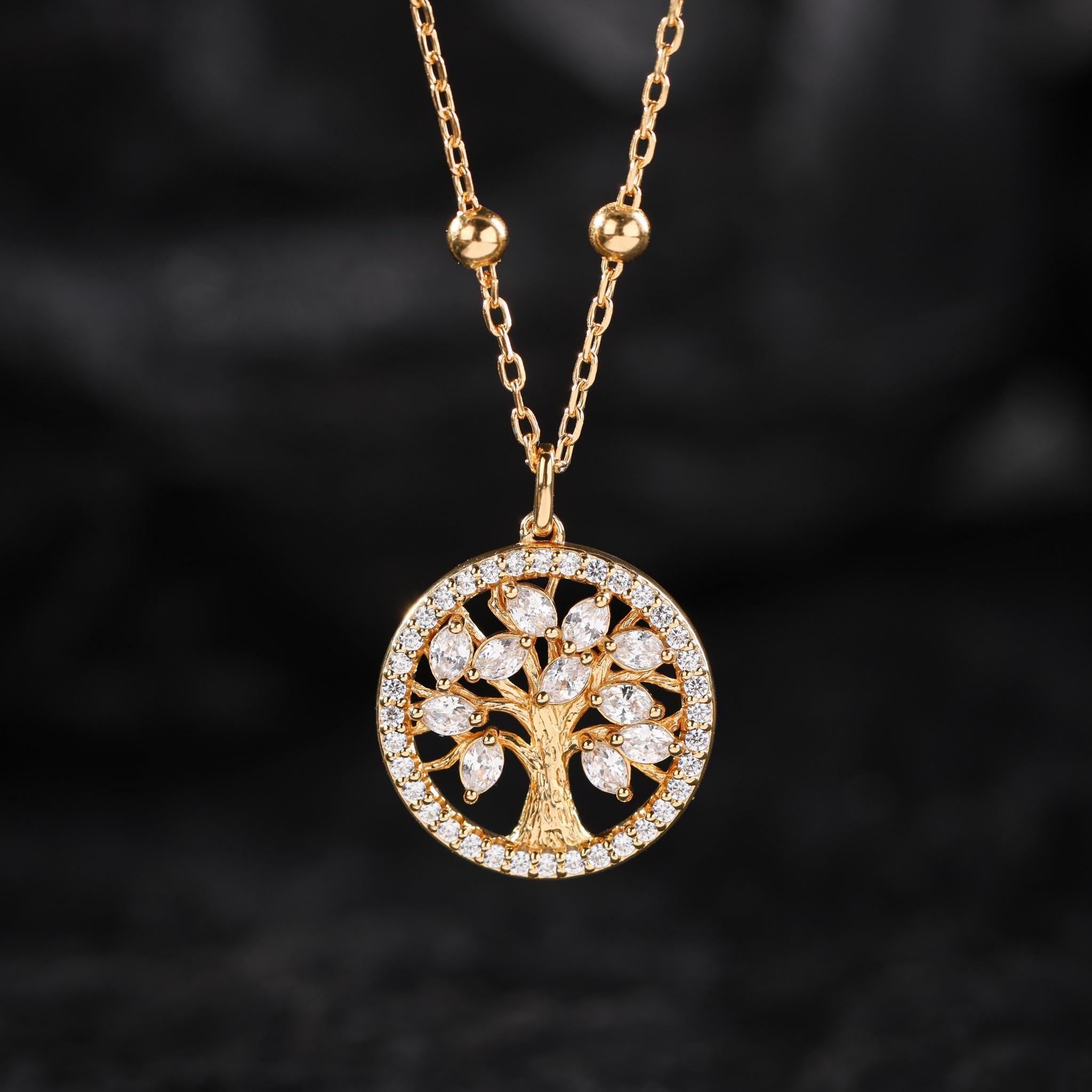 18K Gold Plated Tree of Life Necklace