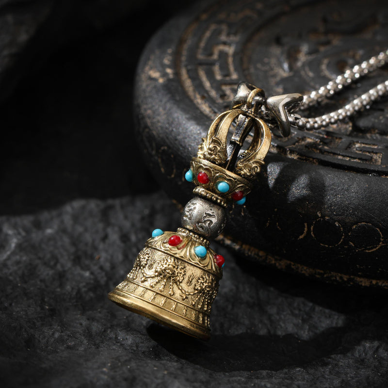 Ghanta Vajra Bell Pendant Necklace