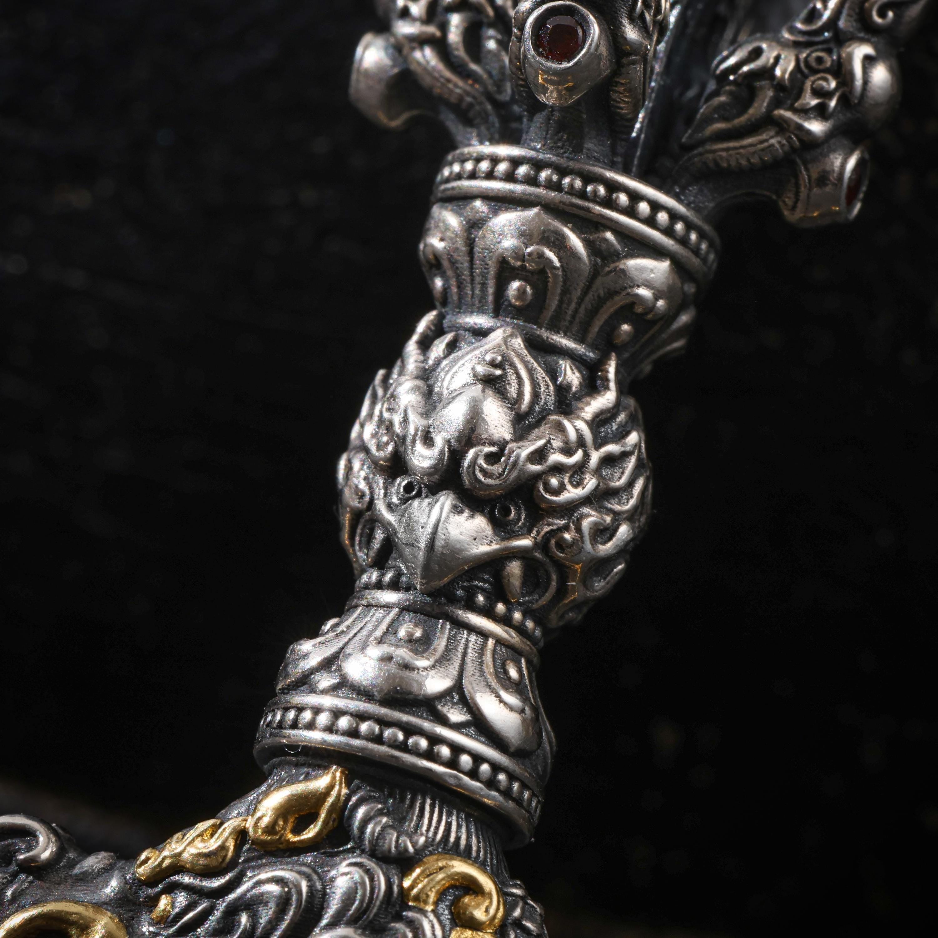 Daikokuten Vajra Axe Pendant 24K Gold Vermeil