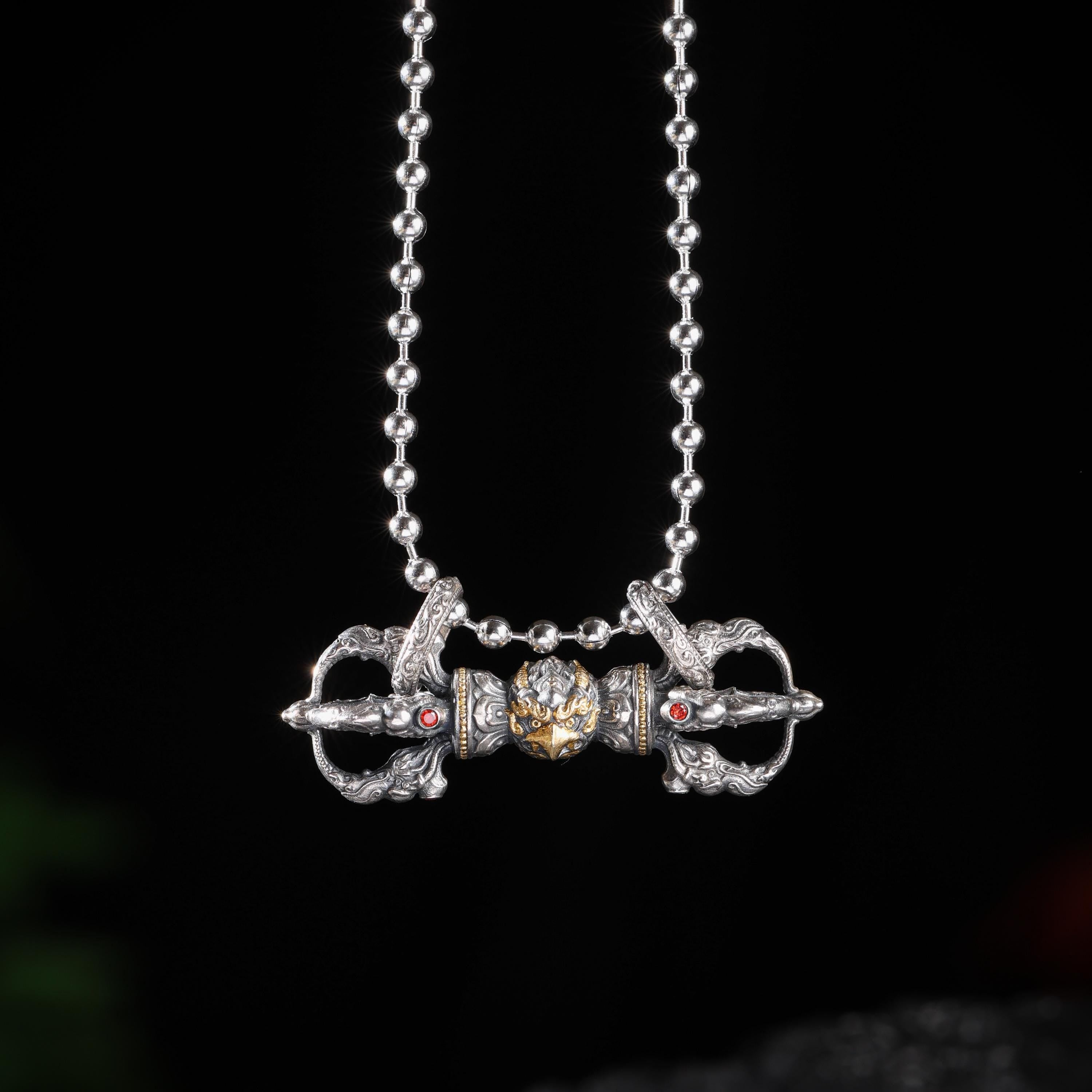 Garuda Five-Pronged Vajra Pendant 24K Gold Vermeil