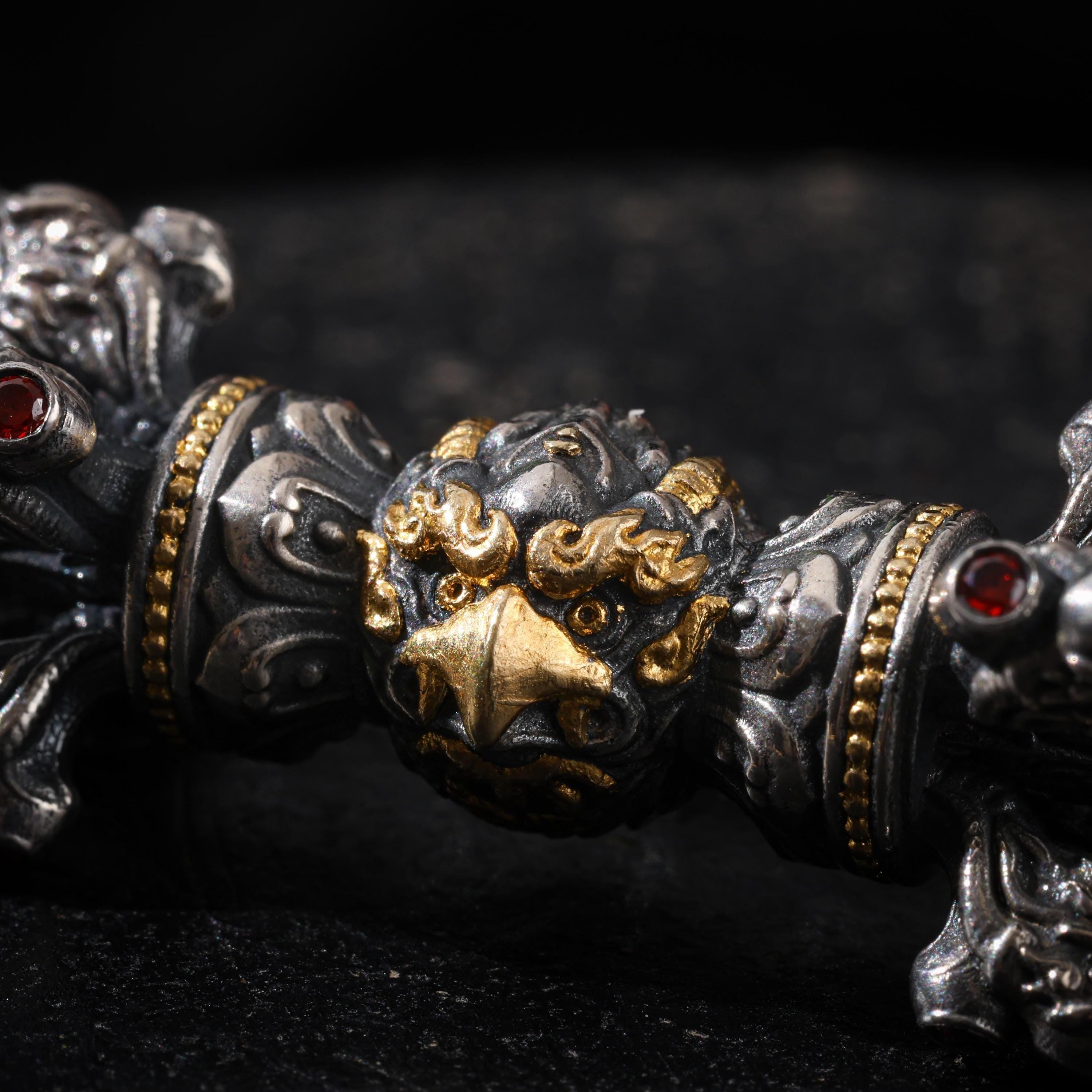 Garuda Five-Pronged Vajra Pendant 24K Gold Vermeil