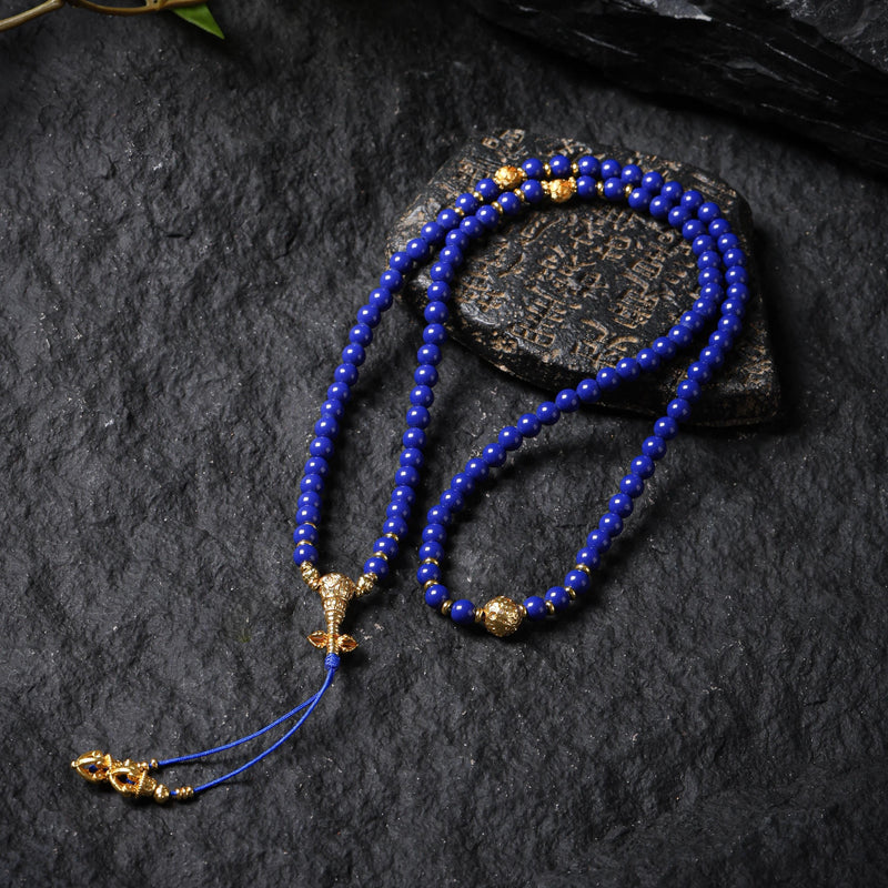 Lapis Lazuli 108 Mala Necklace