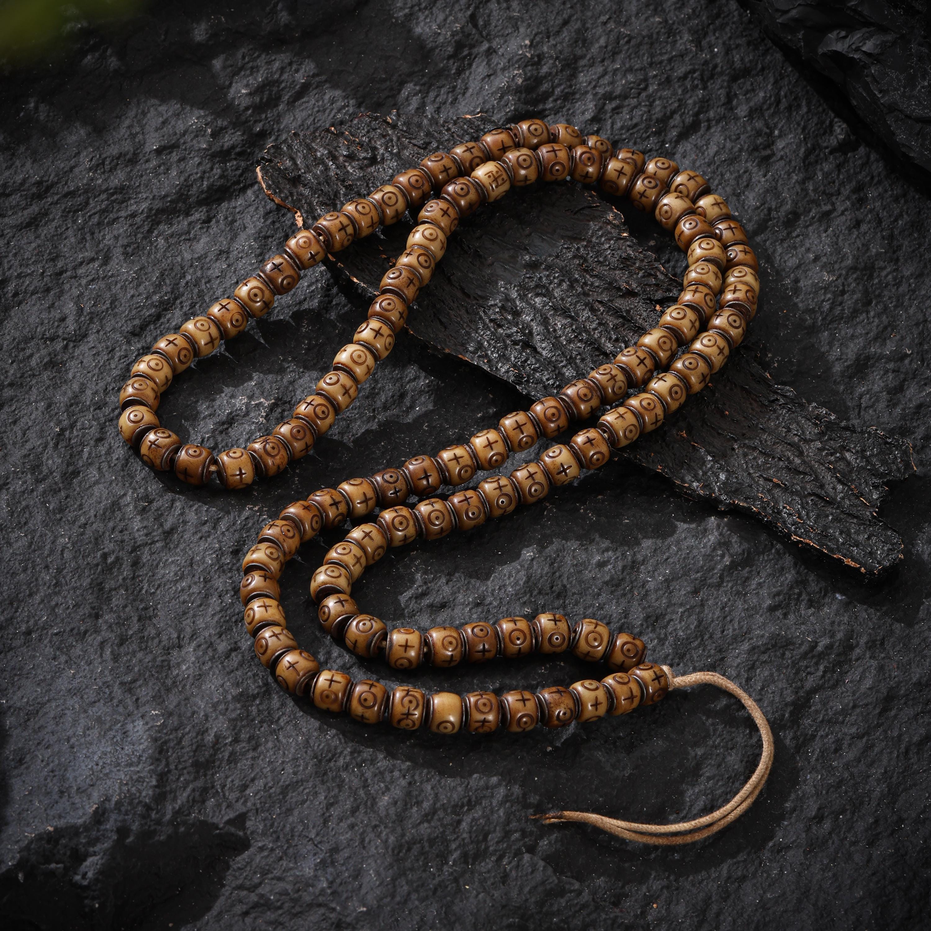 Bone Necklace Tibetan 108 Mala Beads