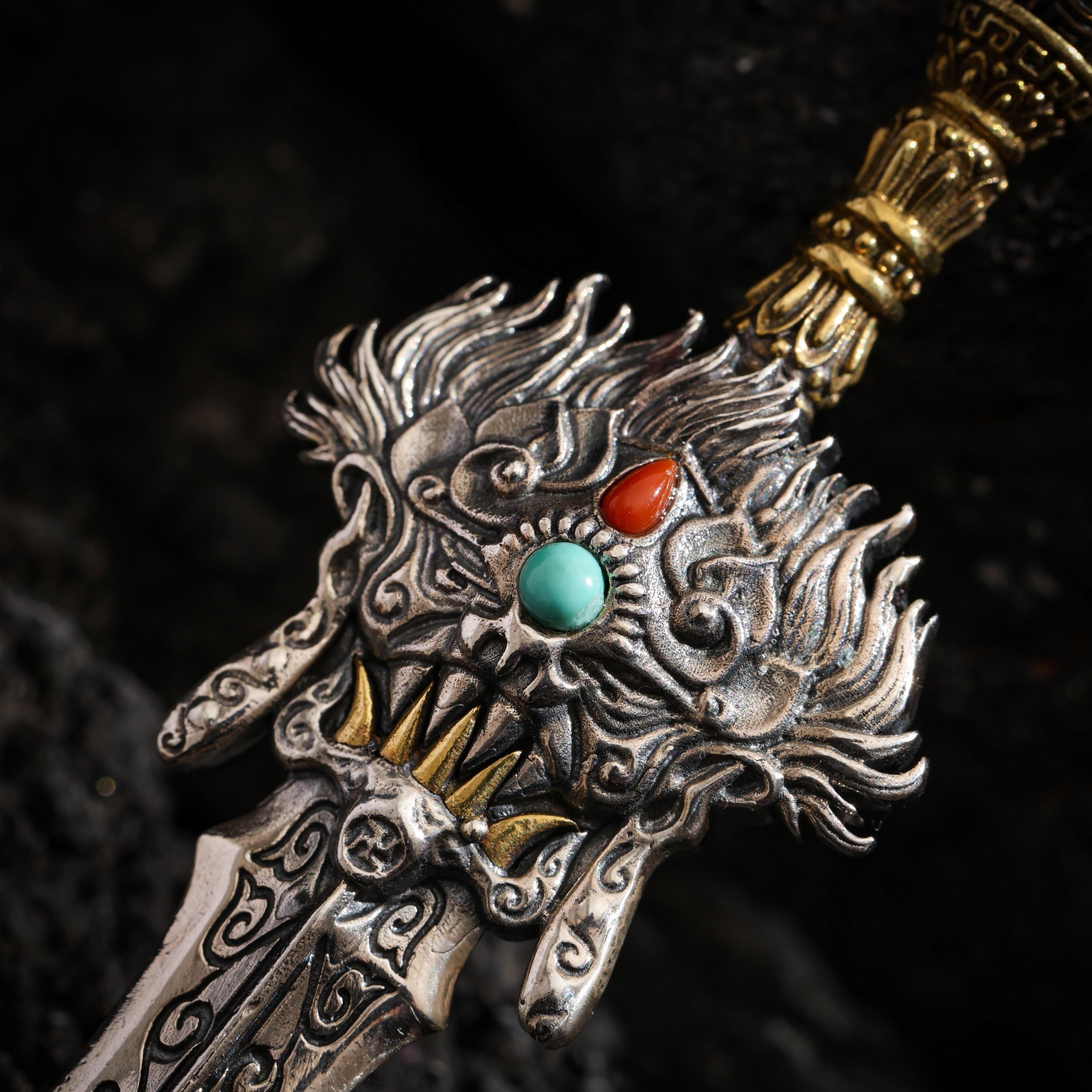 Phurba Dagger Sword Pendant Necklace