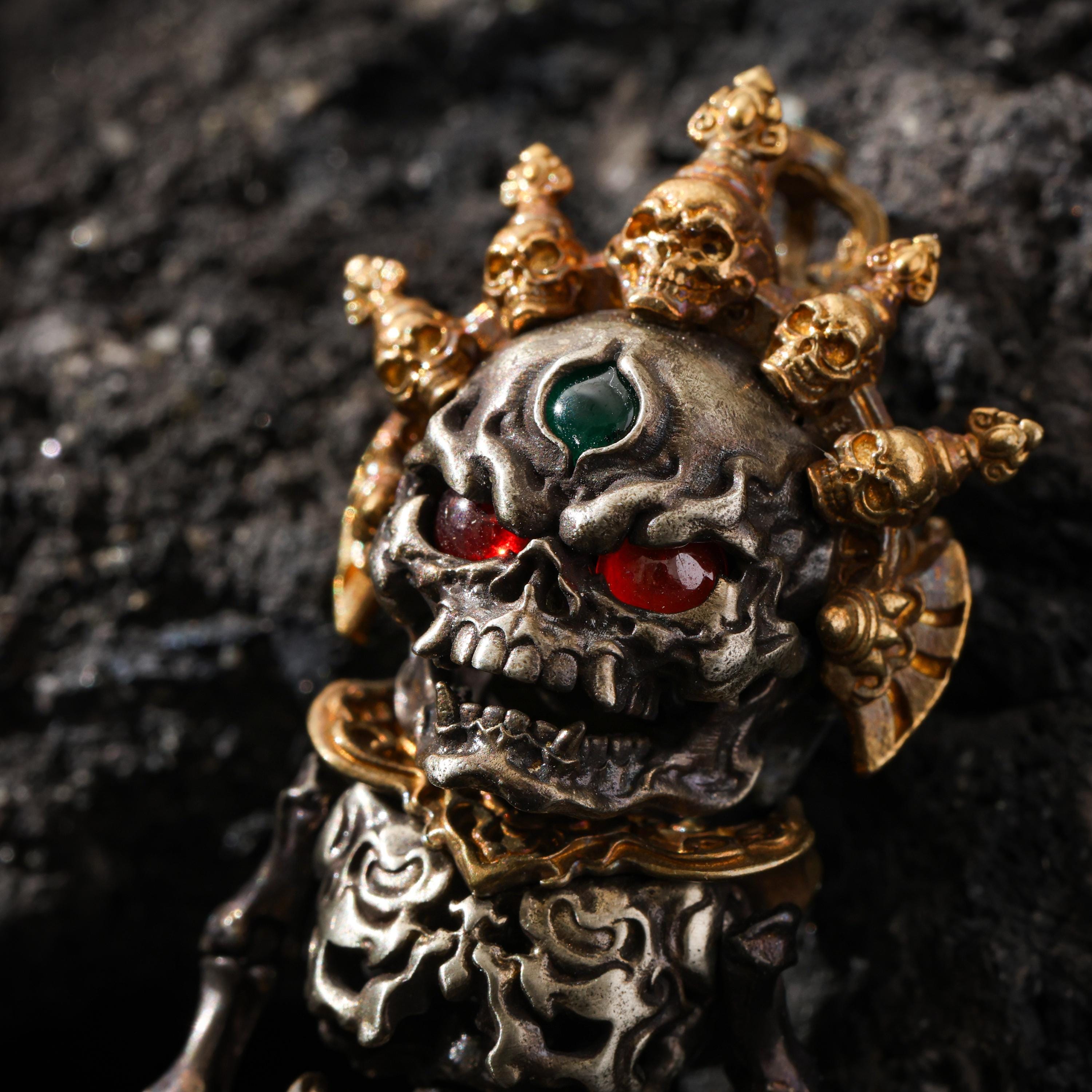 Charnel Ground Skeleton Pendant Necklace