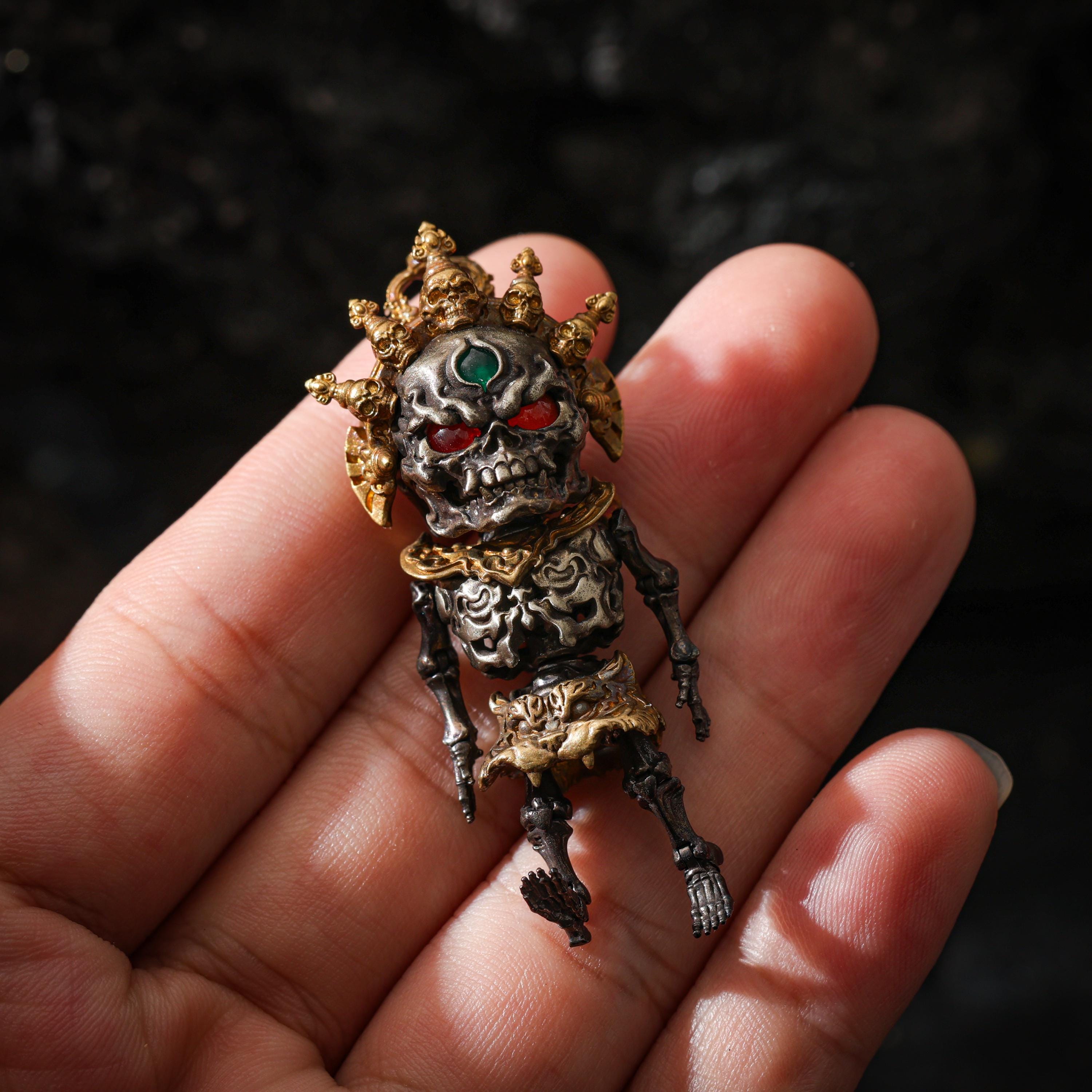 Charnel Ground Skeleton Pendant Necklace