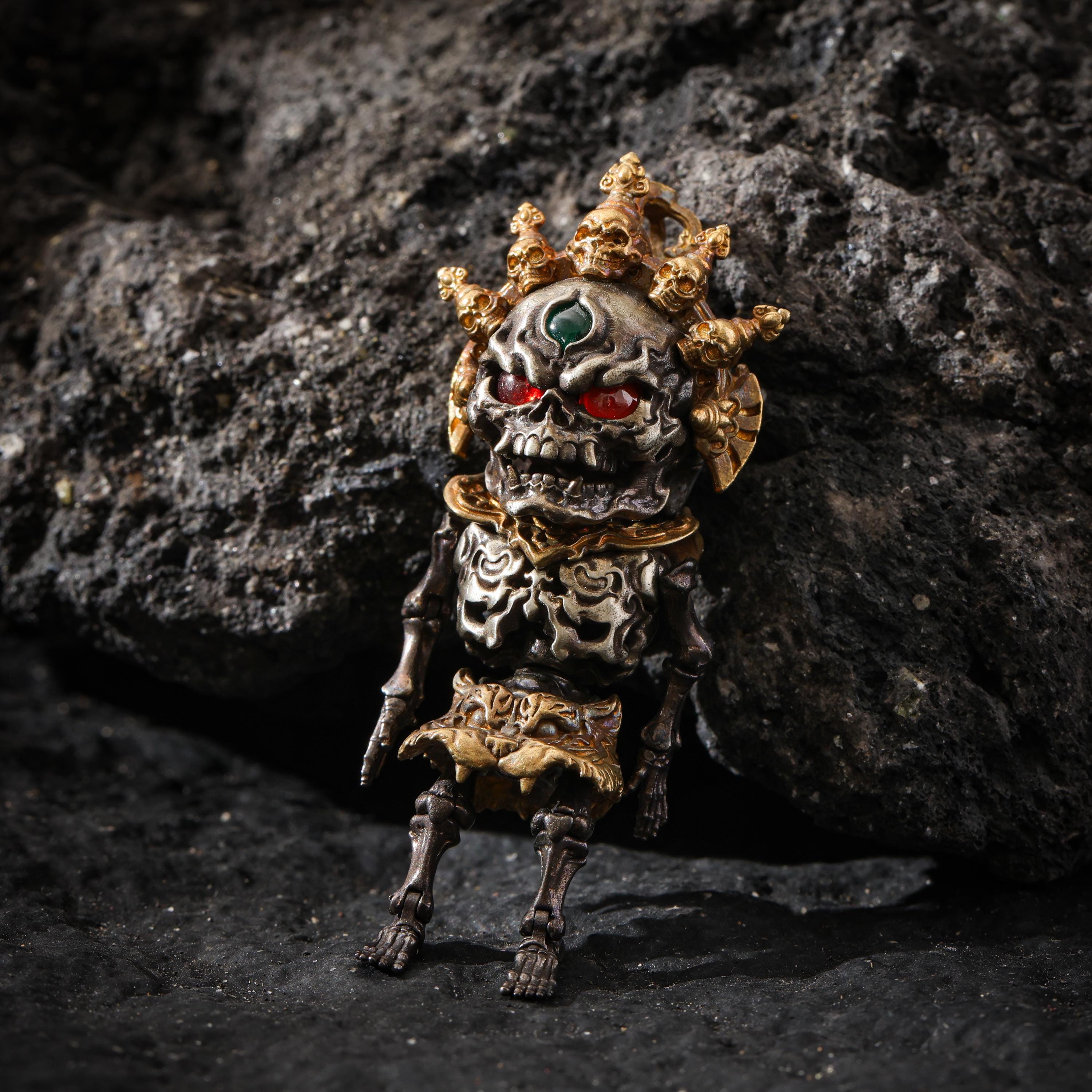 Charnel Ground Skeleton Pendant Necklace